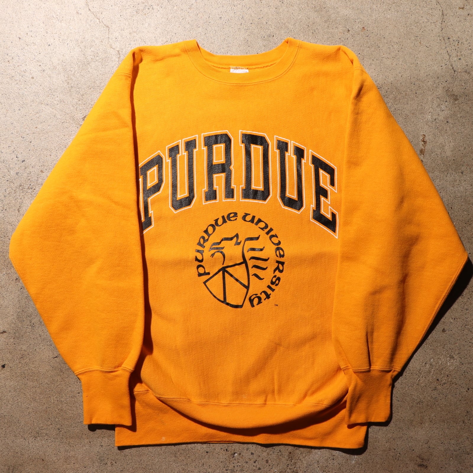 極美品 XL 黄色 二段 90s USA リバースウィーブ チャンピオン