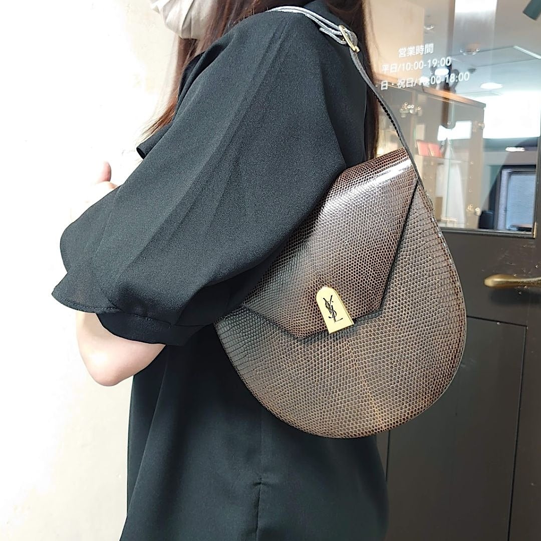 Yves Saint Laurent イヴ・サンローラン YSL リザード レザー