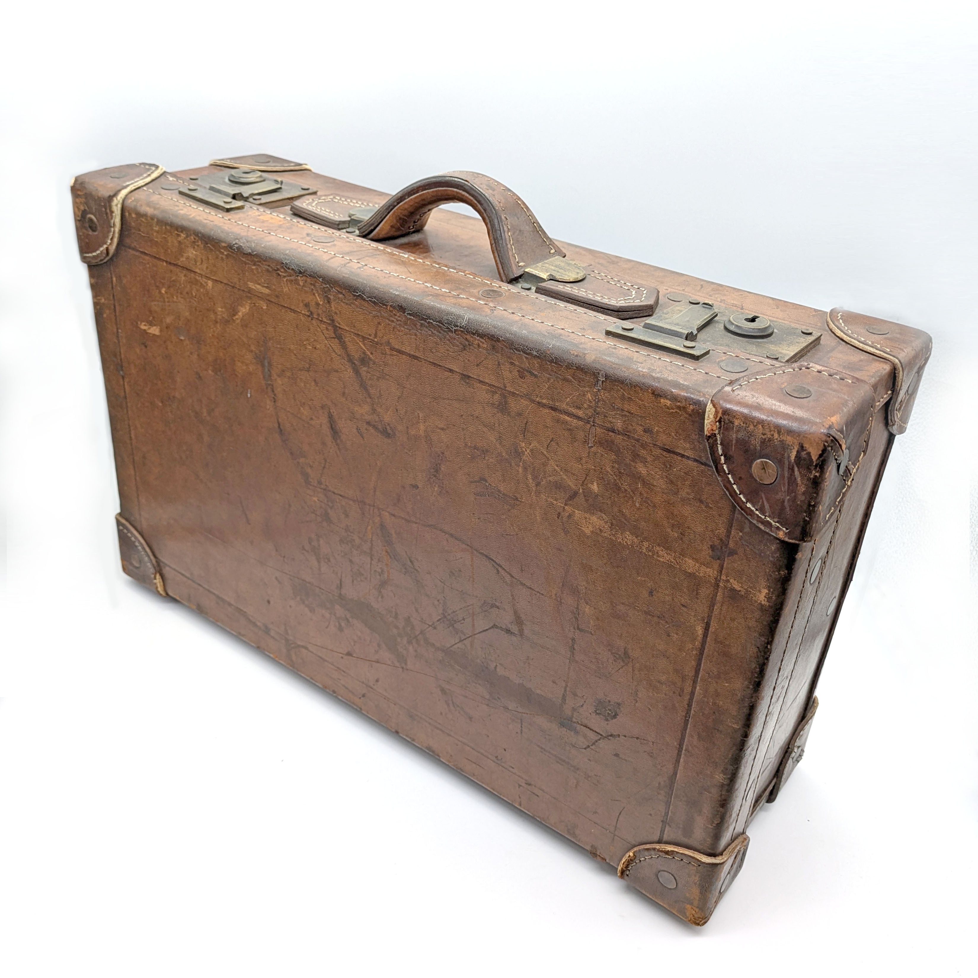 レトロ・アンティーク・トランクケース・スーツケース・レザー・昭和