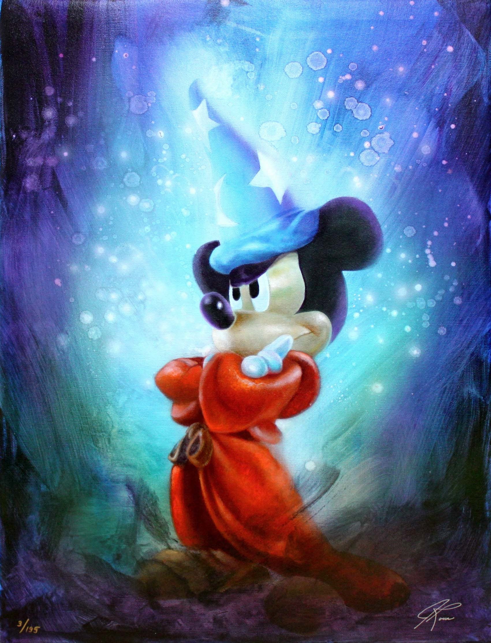 ディズニー絵画「ソーサラー ミッキー/ザ スペル」限定部数