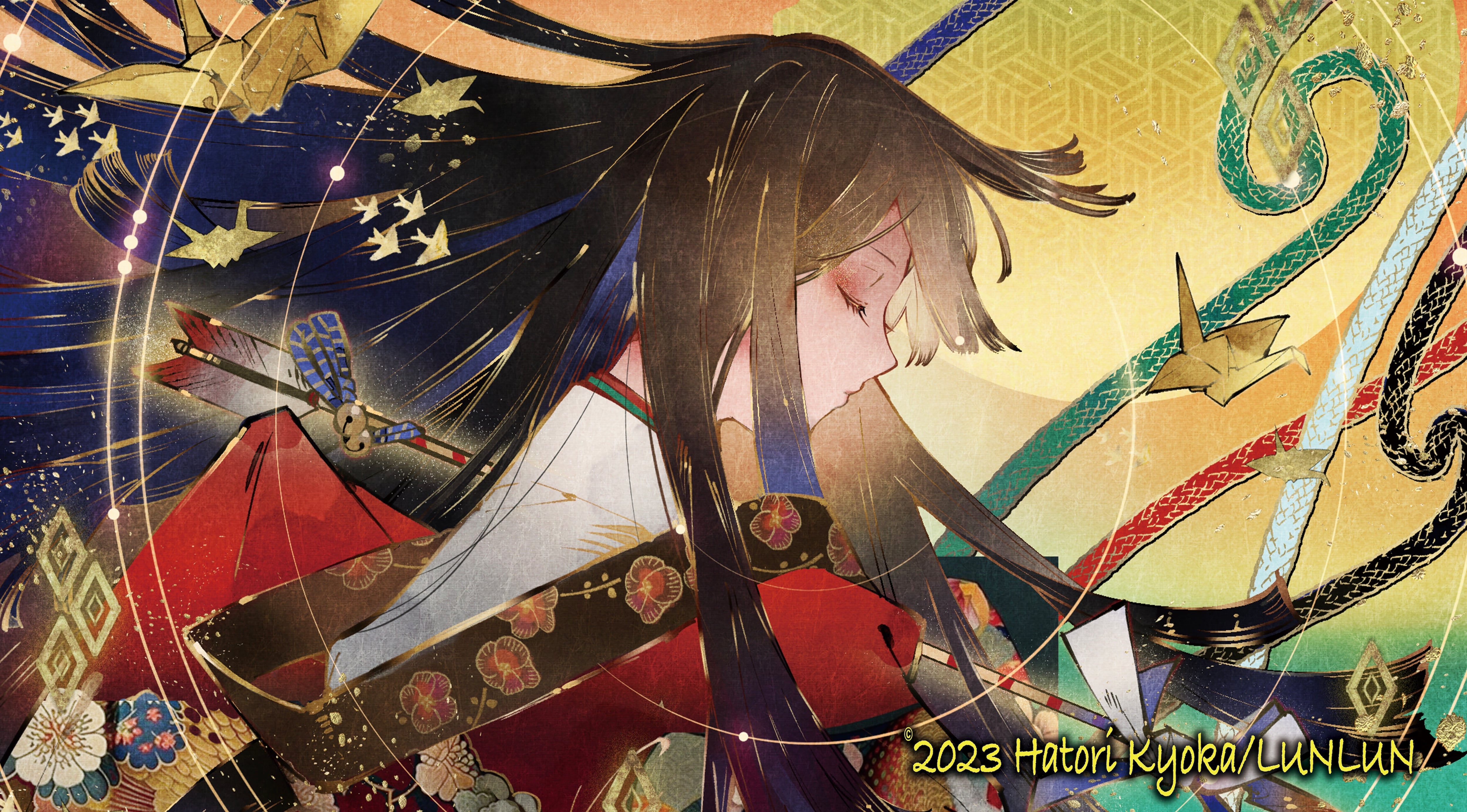 当店のみの販売》匈歌ハトリ先生書き下ろしオリジナルプレイマット 月