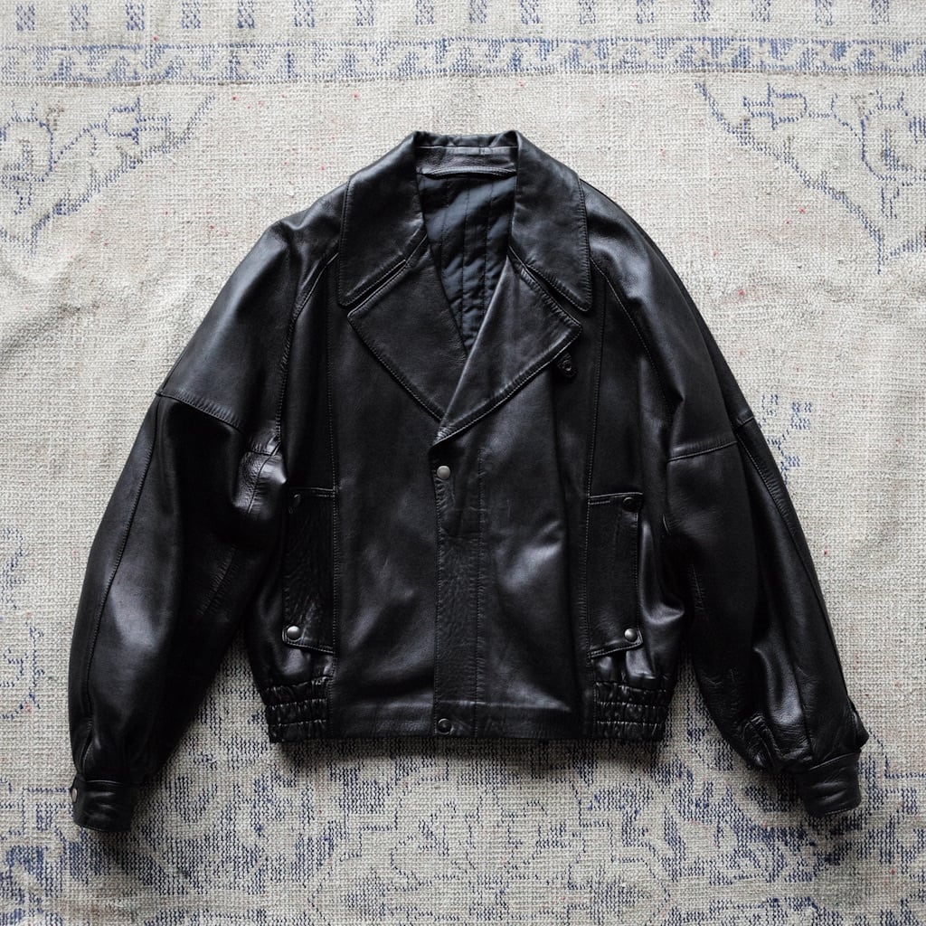 LOEWE レザーライダースジャケット シープスキン 羊革 ブルゾン