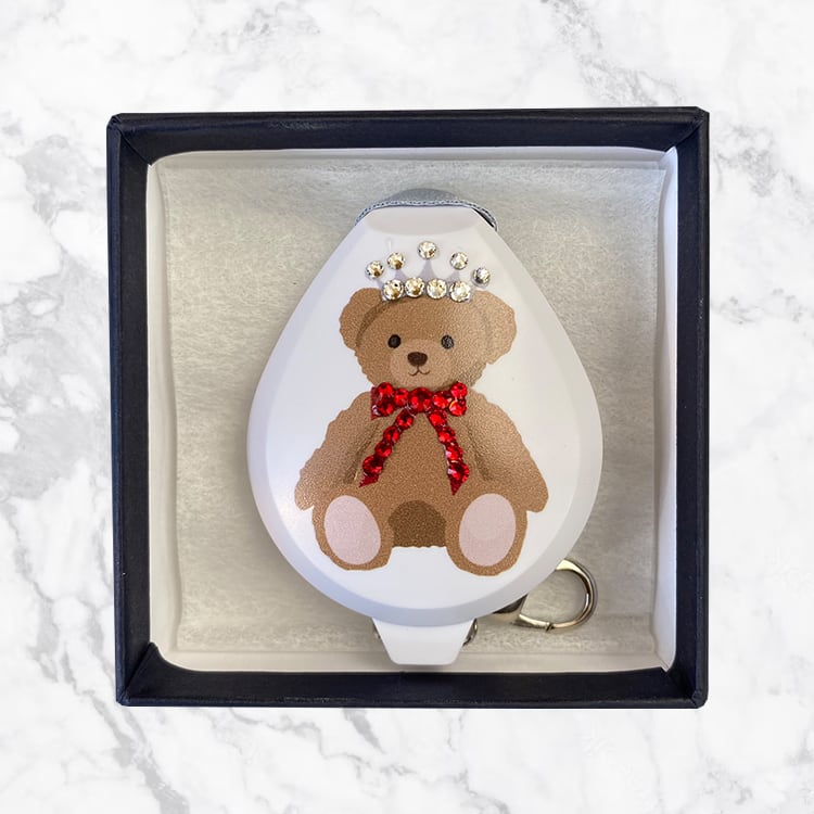 デコプティ] くまピンク ネックストラップ 首掛け 紐長さ60cm スマホ