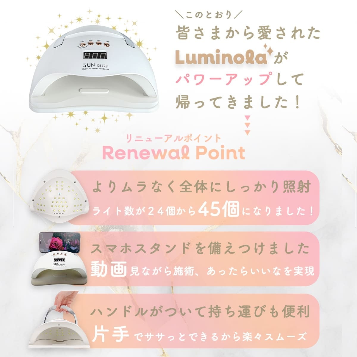 ネイリスト監修／ネイルライト ジェルネイル ライト Luminola2 ジェル