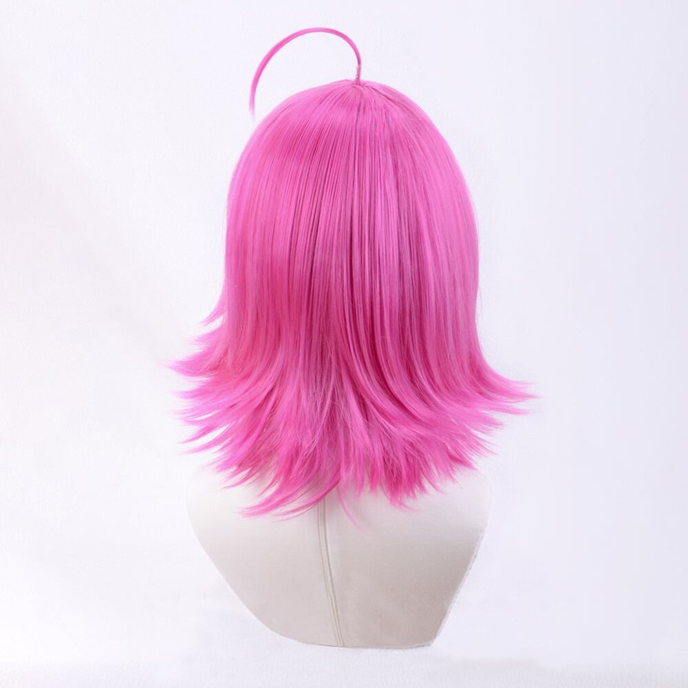 コスプレ耐熱ウィッグ ショッキングピンク ミディアム ウィッグ ☆ラブ