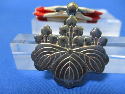 勲章 勲八等白色桐葉章☆1875年（明治8年）～／純銀製／漆塗箱付き／美