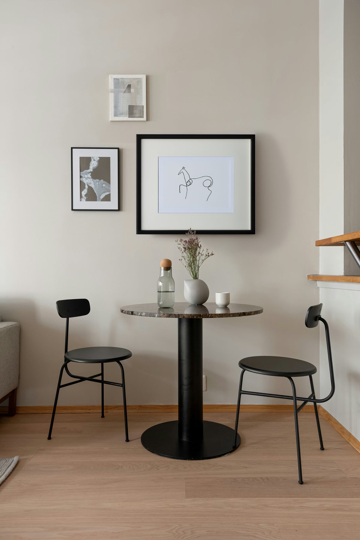 額縁付き] パブロ・ピカソ「Le hiobou（ふくろう）」ブラックフレーム