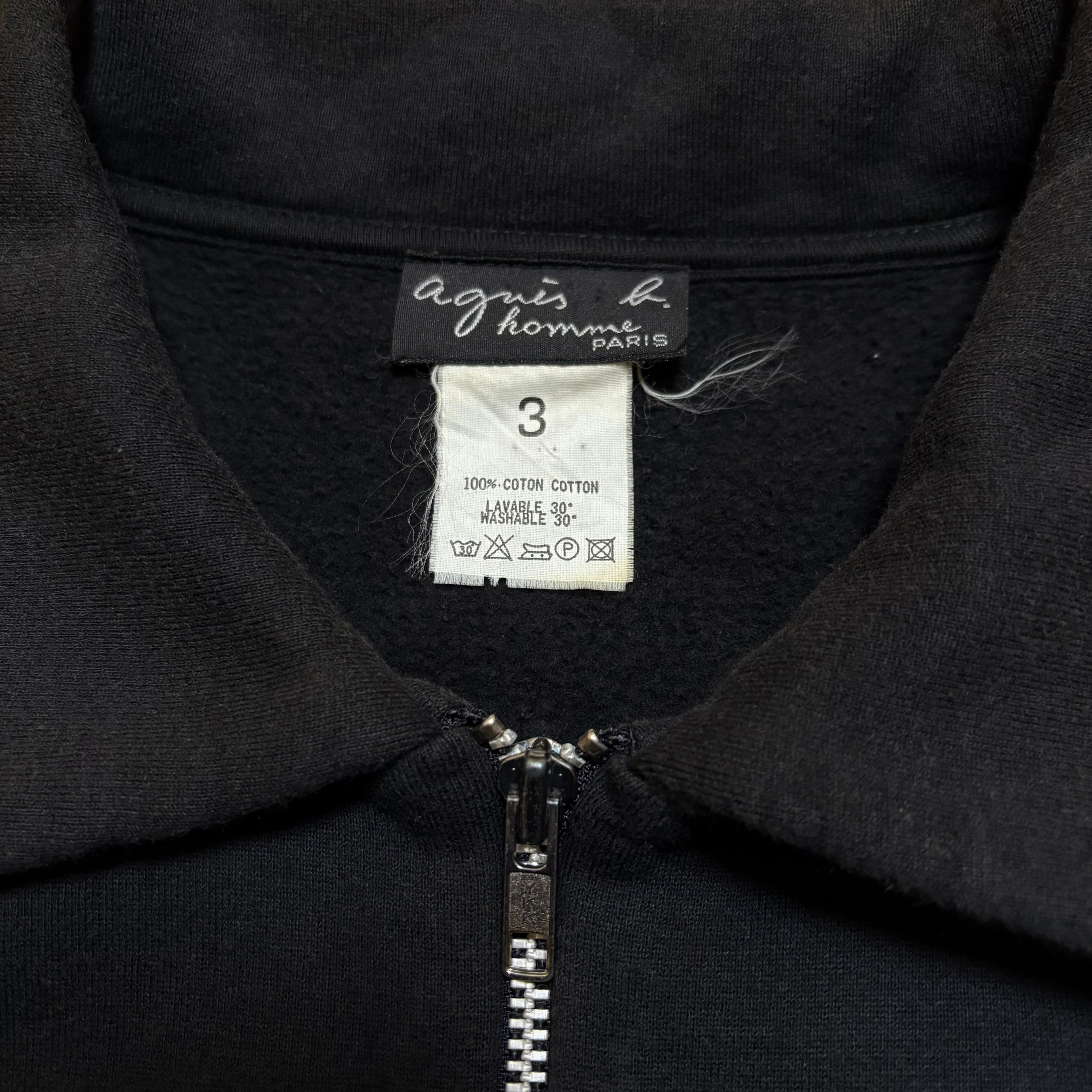 agnes b. homme】90s Sweat Zip-Up Blouson スウェット生地 SIZE:3