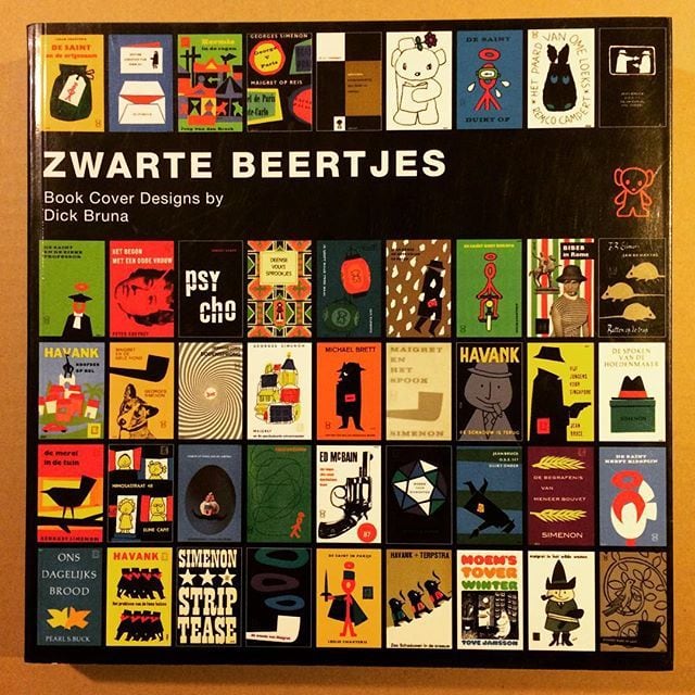 デザインの本「Zwarte Beertjes ディック・ブルーナ 装丁の仕事