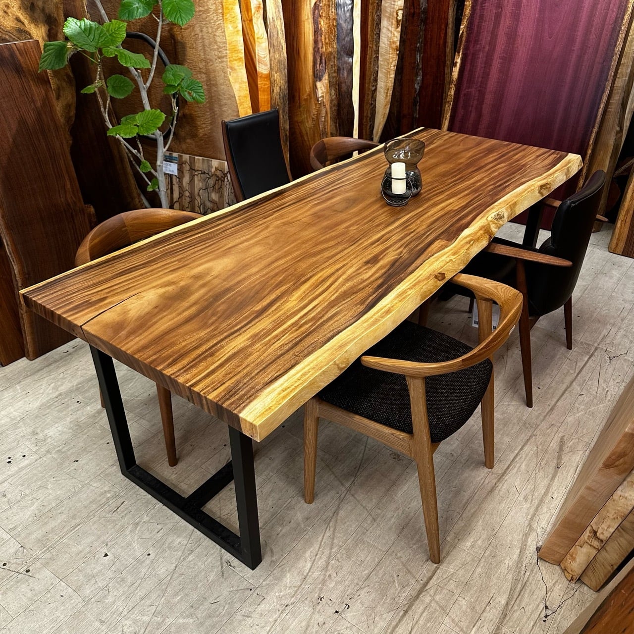 モンキーポッド_2150×795-890×45_浅草本店_テーブル天板/一枚板 242313