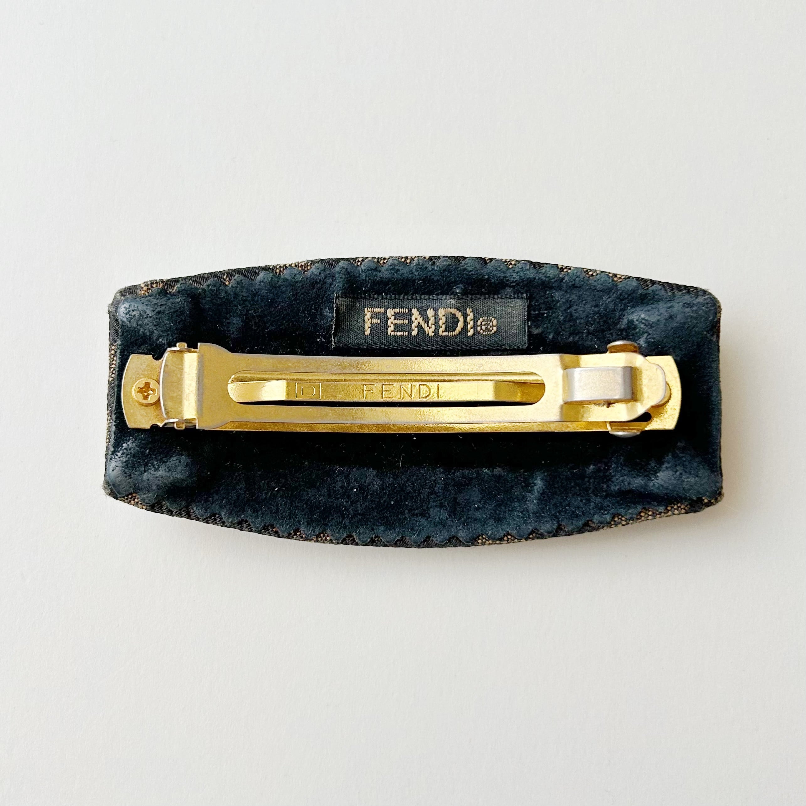 F6237】FENDI ズッカ柄バレッタ/フェンディ/ヘアアクセサリー