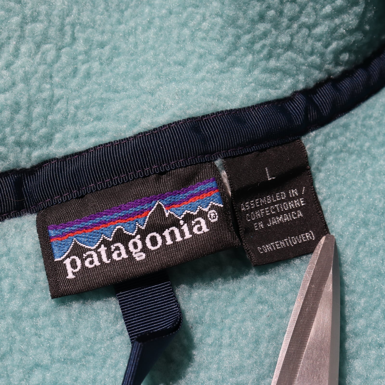 美品 L 雪無し 93年 シーグリーン シンチラ スナップt Patagonia