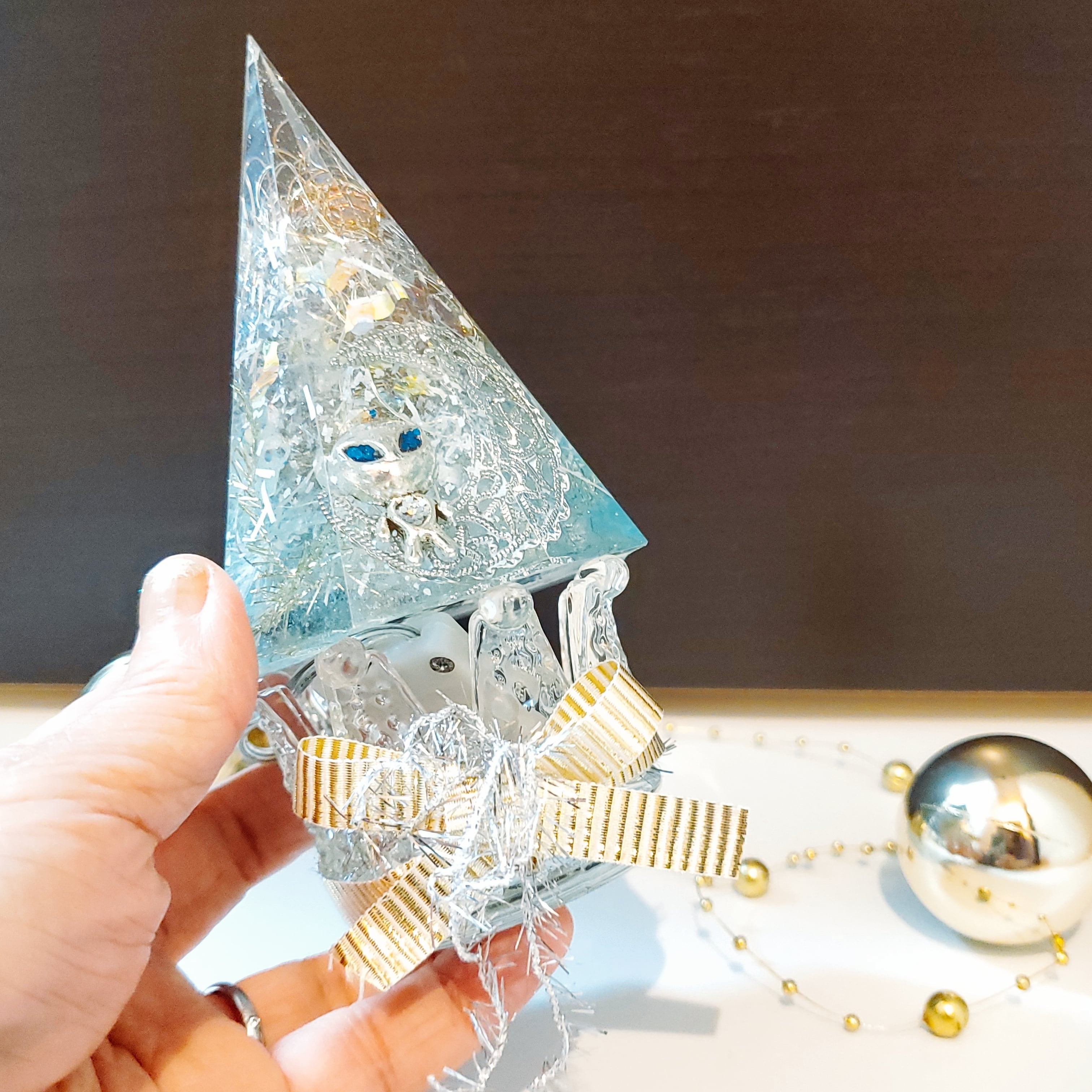 やま】ライトカラーアメジストのかばちゃん形オルゴナイト☆他7点