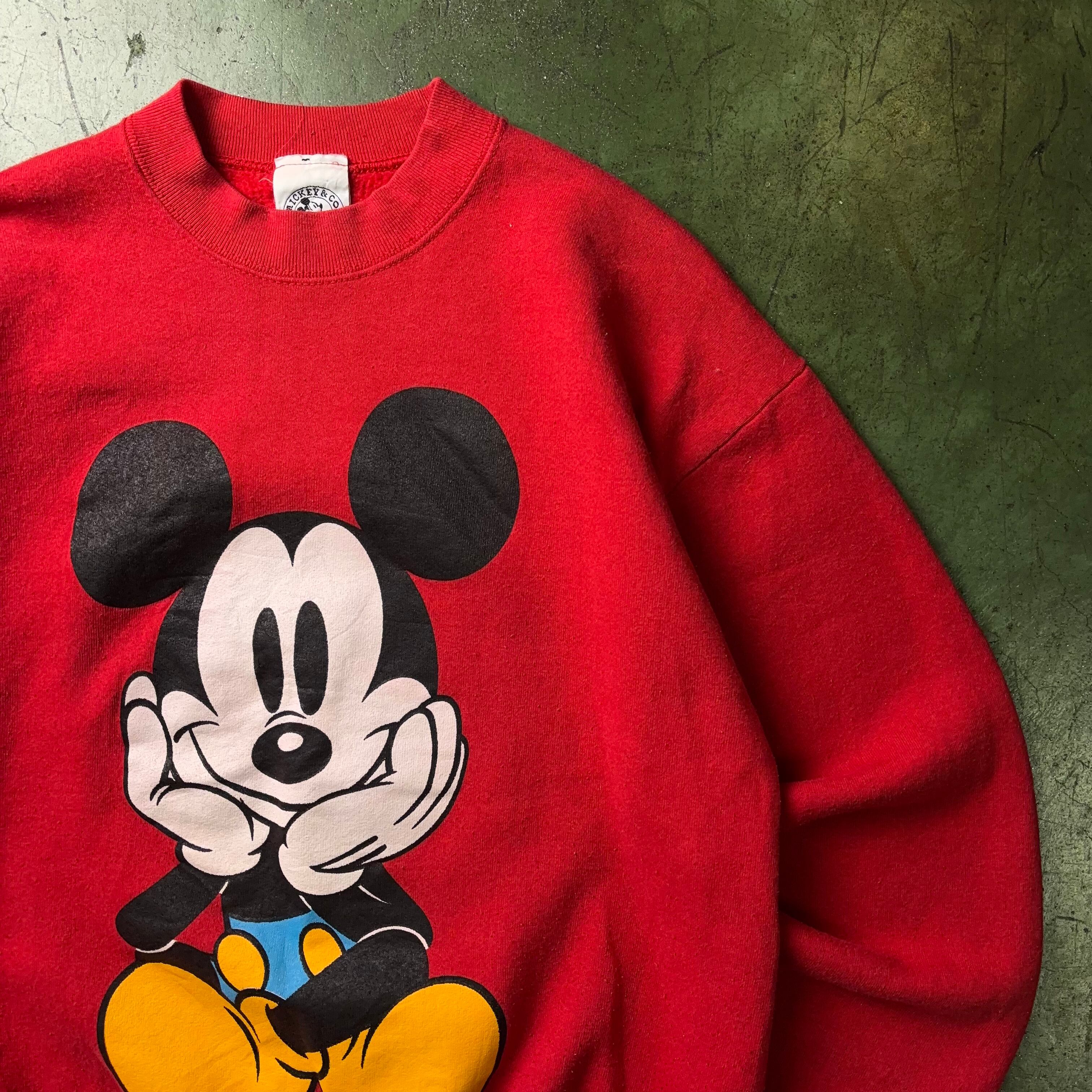 90's Disney Vintage Character Big Print Sweat 90年代 ディズニー 青