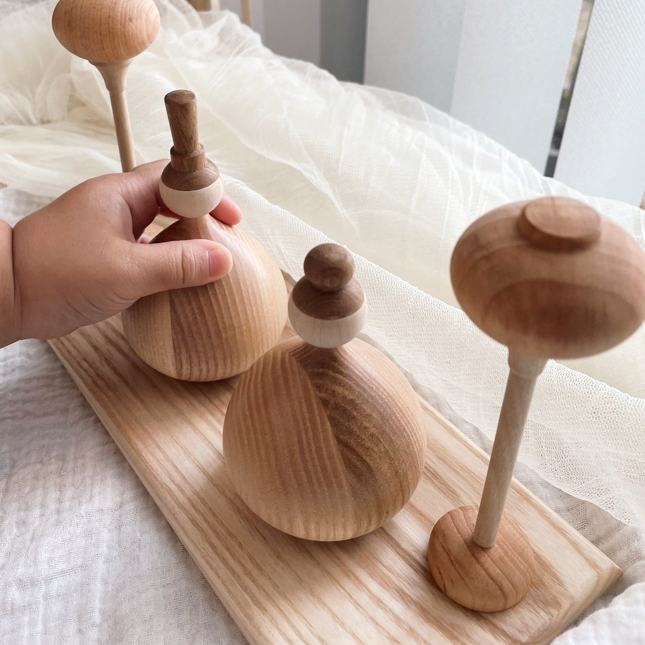 木製 雛人形 Type-B / 【2月末に発送】Wooden Hina Dolls 木製お雛様