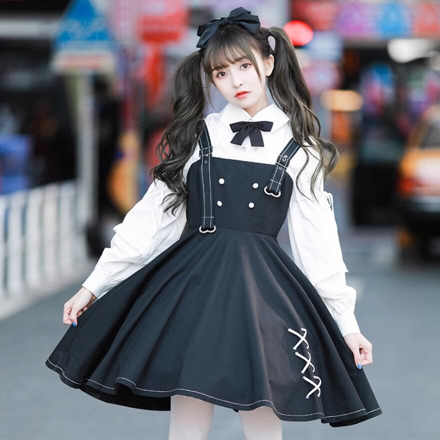 SEASONZ ソフトロリータ セットアップ ブラウス ジャンパースカート