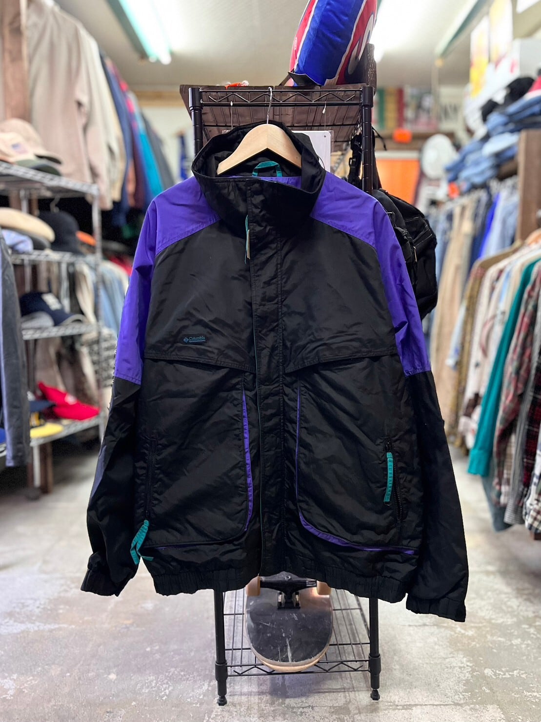 size XL】90s COLUMBIA コロンビア POWDER KEG ナイロンジャケット