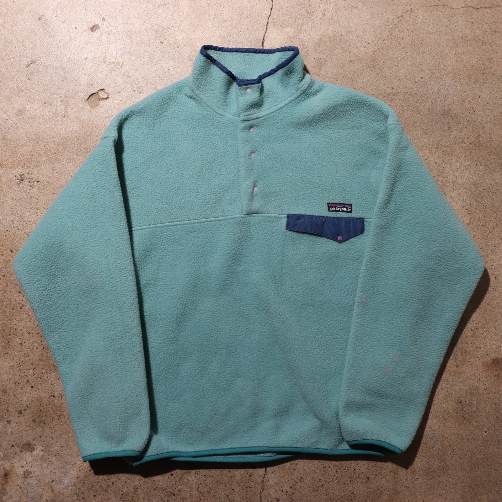 美品 L 雪無し 93年 シーグリーン シンチラ スナップt Patagonia