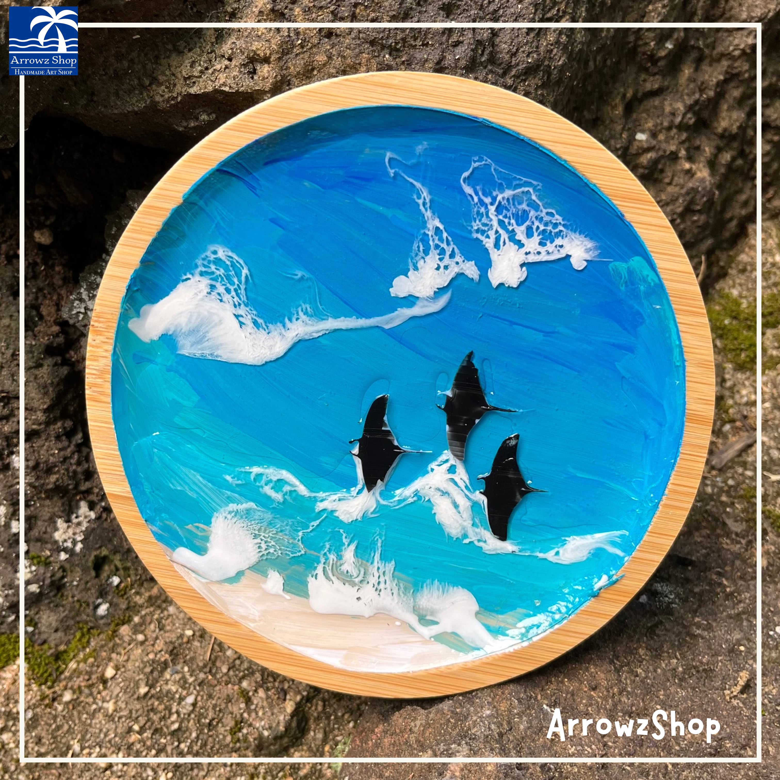 KN13】レジンアート 海アート 海レジンアート 波アート インテリア