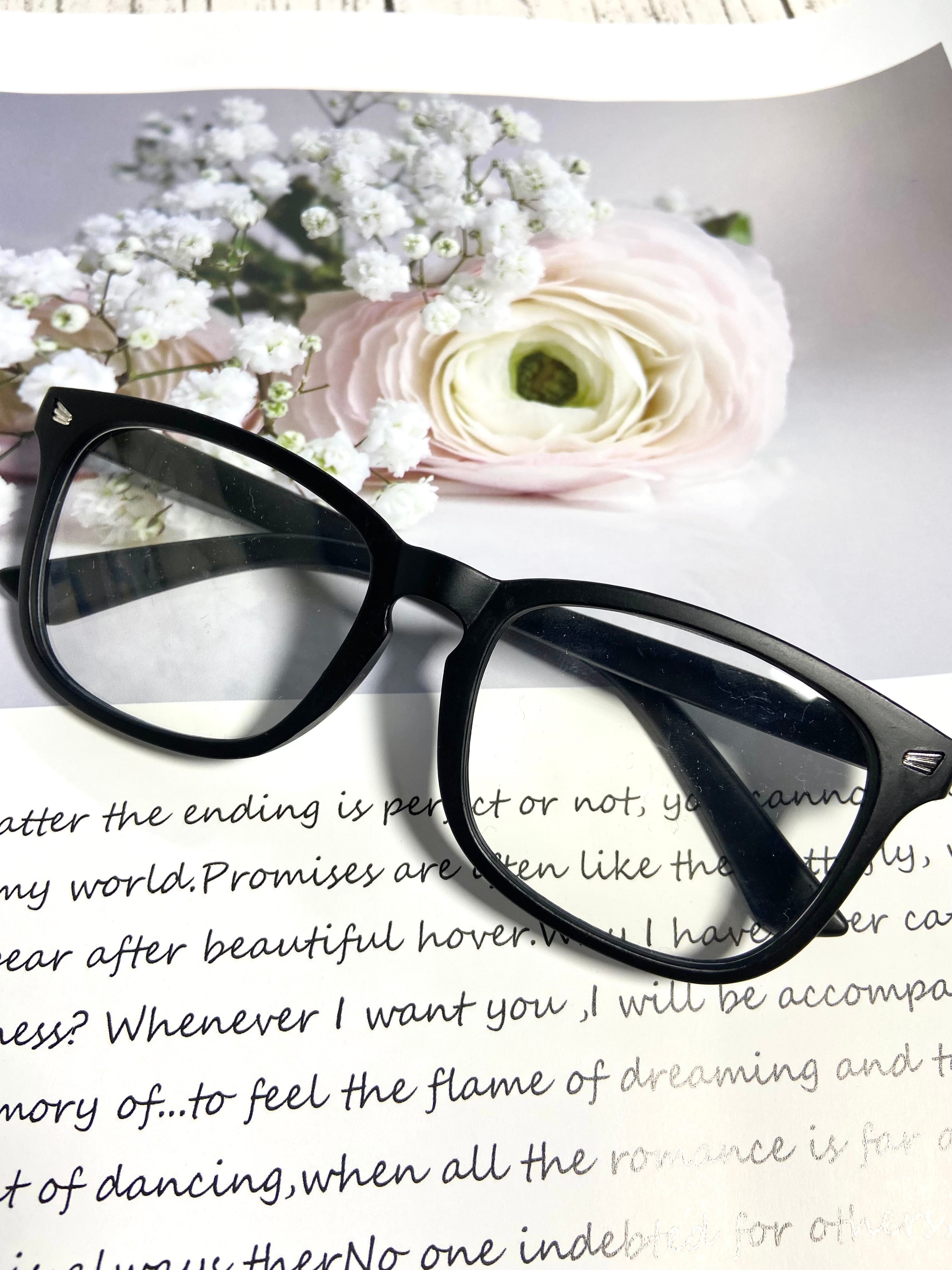 老眼鏡 モード系 黒縁 セルフレーム 艶ブラック | KBK Glasses 老眼鏡専門