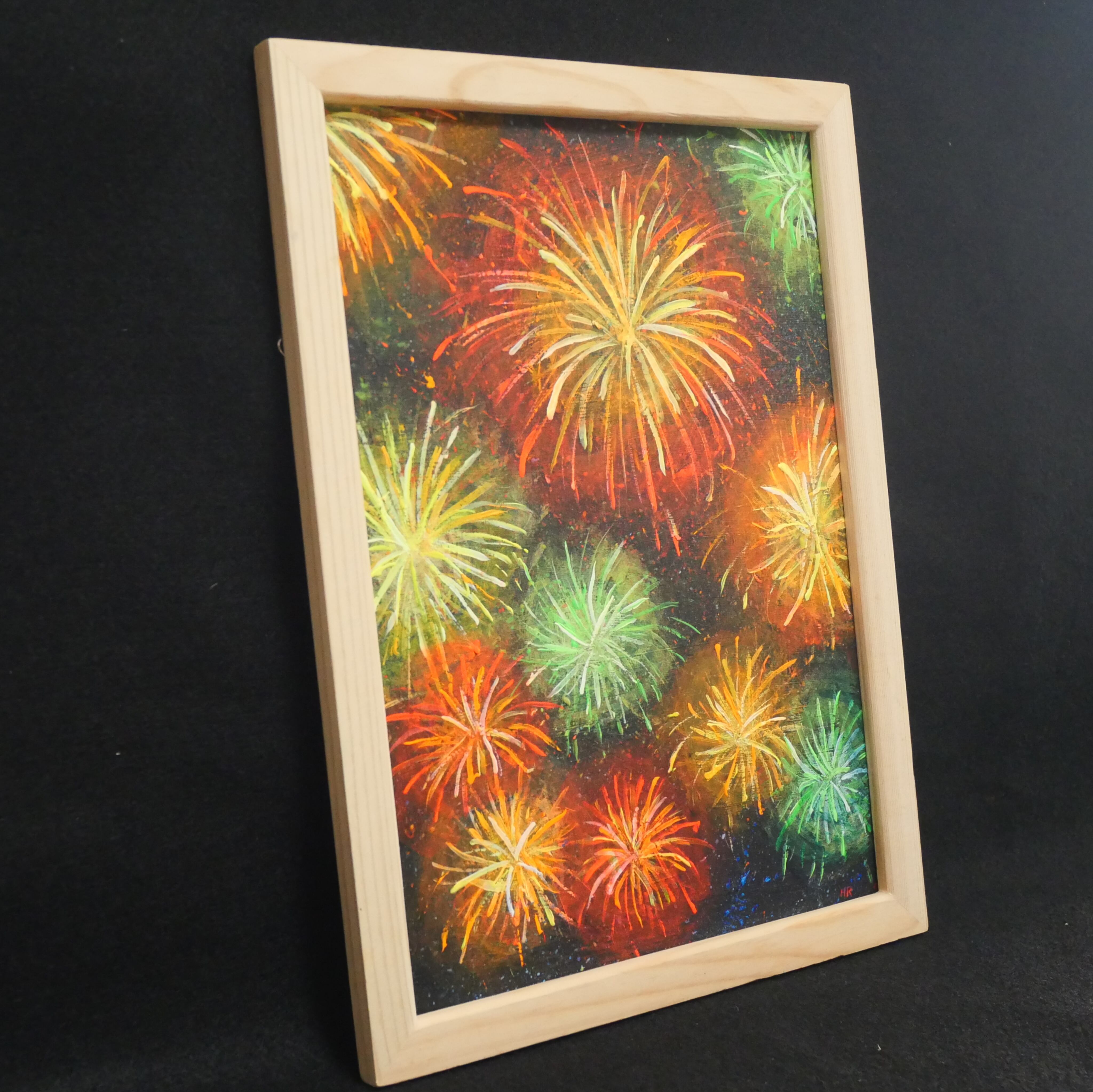 油絵 油彩 油彩画 絵画 絵【花火】 | HIROSHI1990