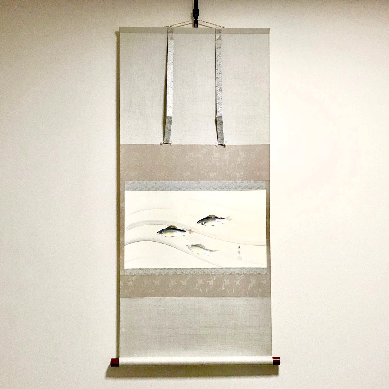 奥田吟水「六瓢箪に雀」掛軸（尺五立） | 吉村唐木店 WEBSHOP