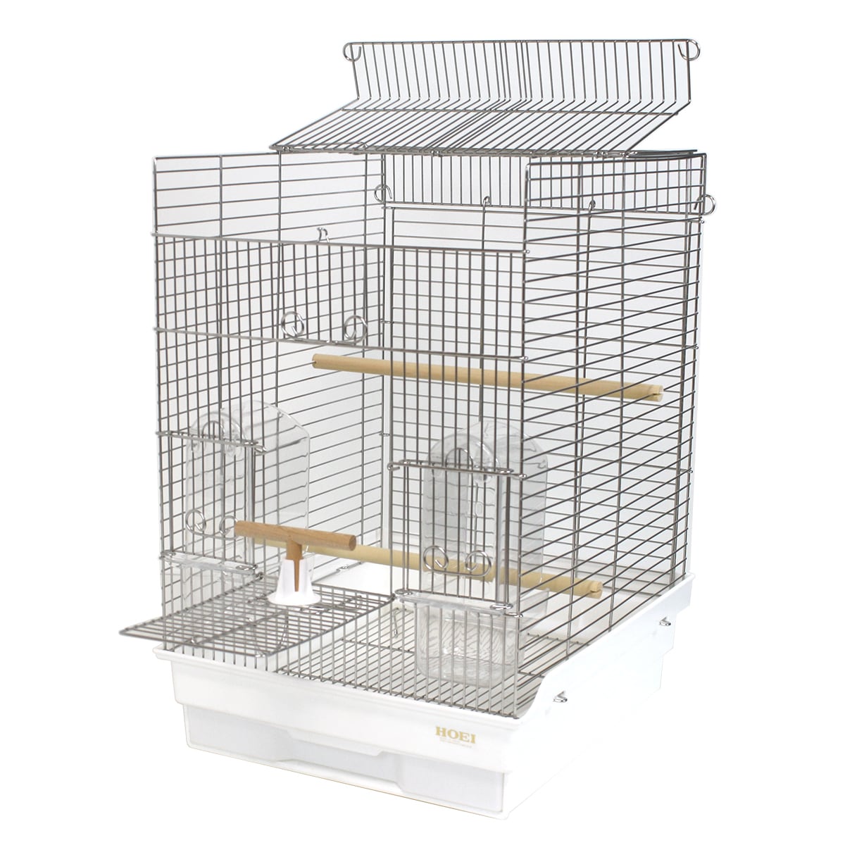 HOEIステンレス】35手のり横あみ ホワイトリリィ | 鳥かご・ペット