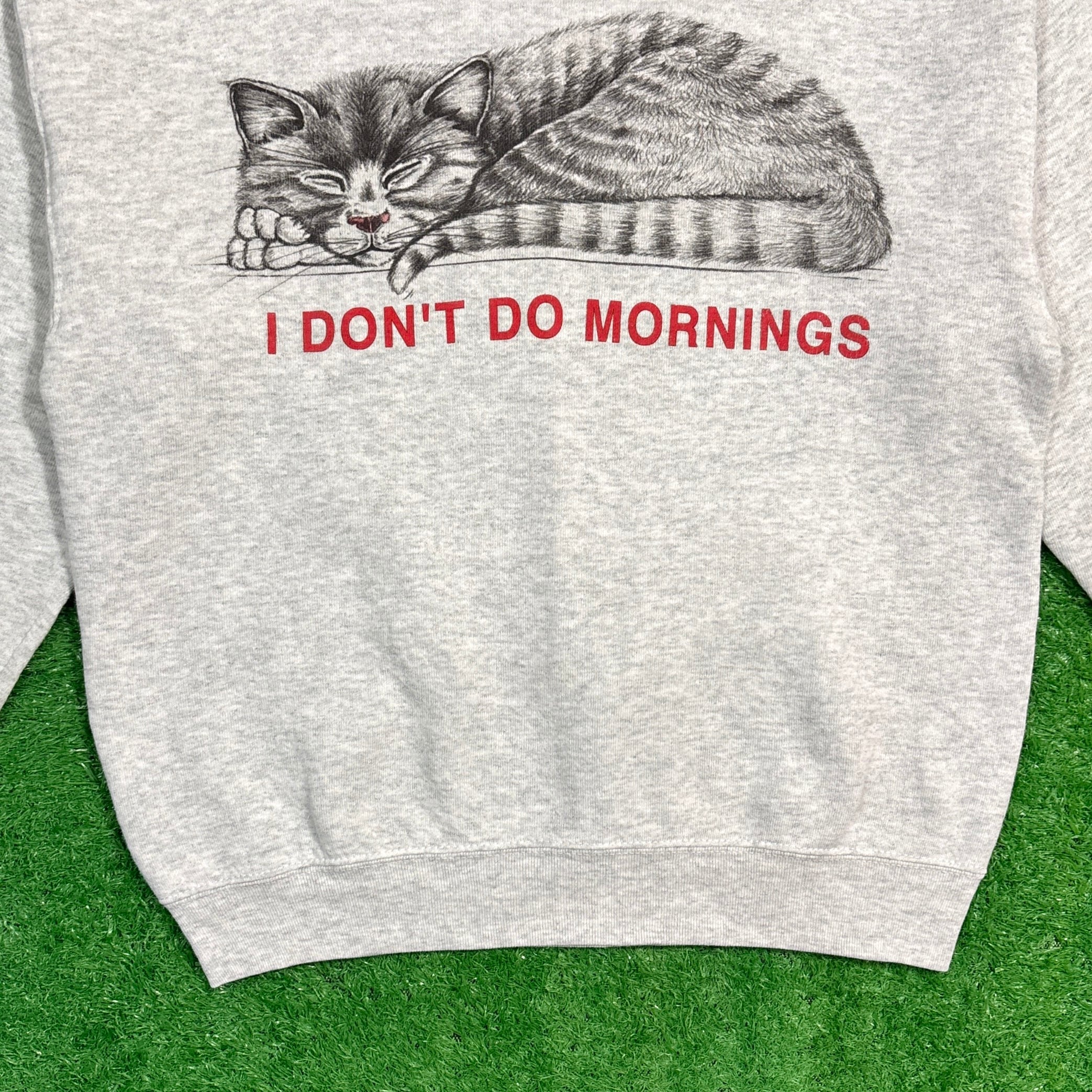 Men's】 90s 猫 イラスト スウェットシャツ / アメリカ製 USA製 90年代