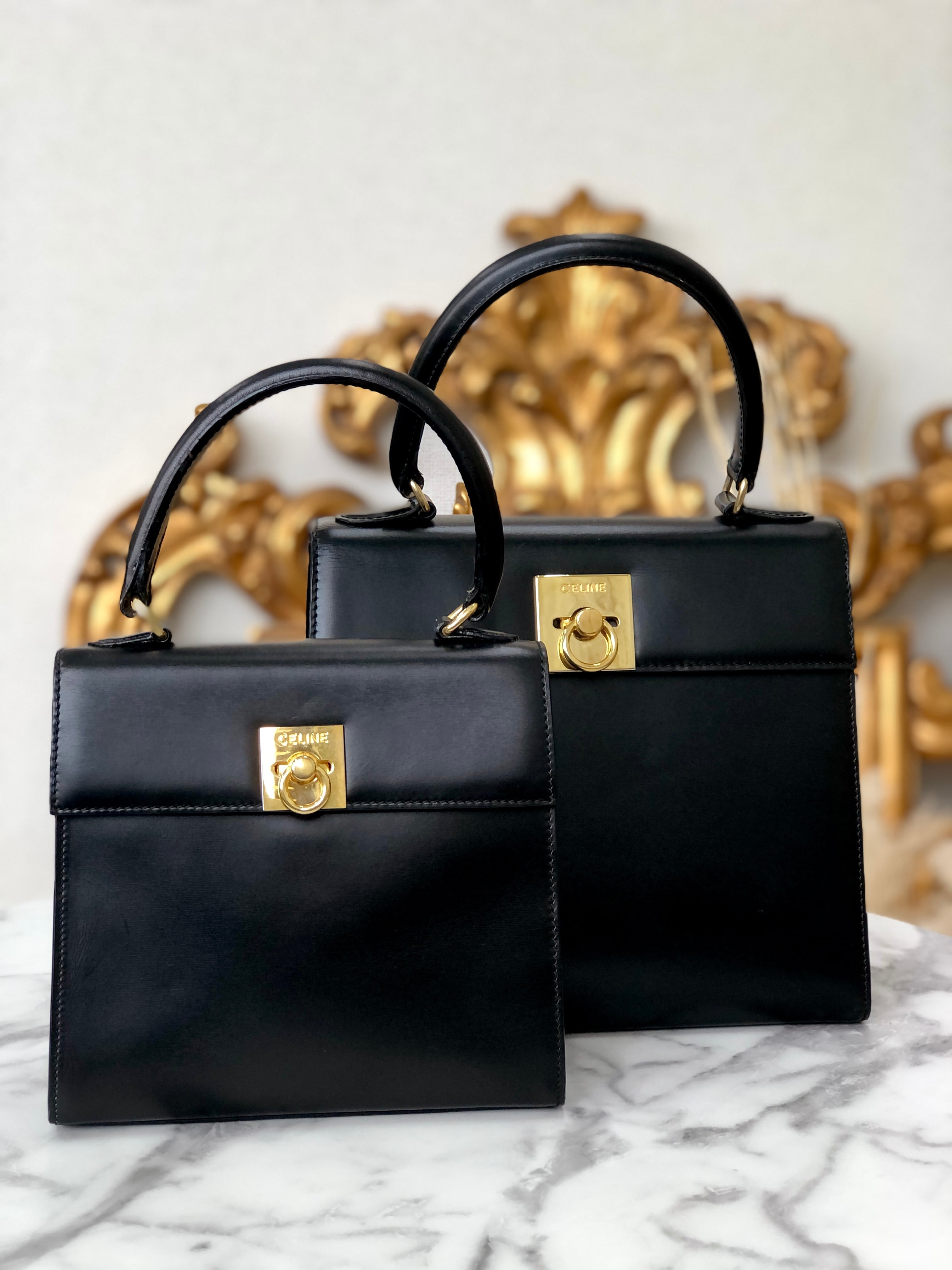 CELINE セリーヌ ガンチーニ レザー 2way ミニバッグ ショルダーバッグ
