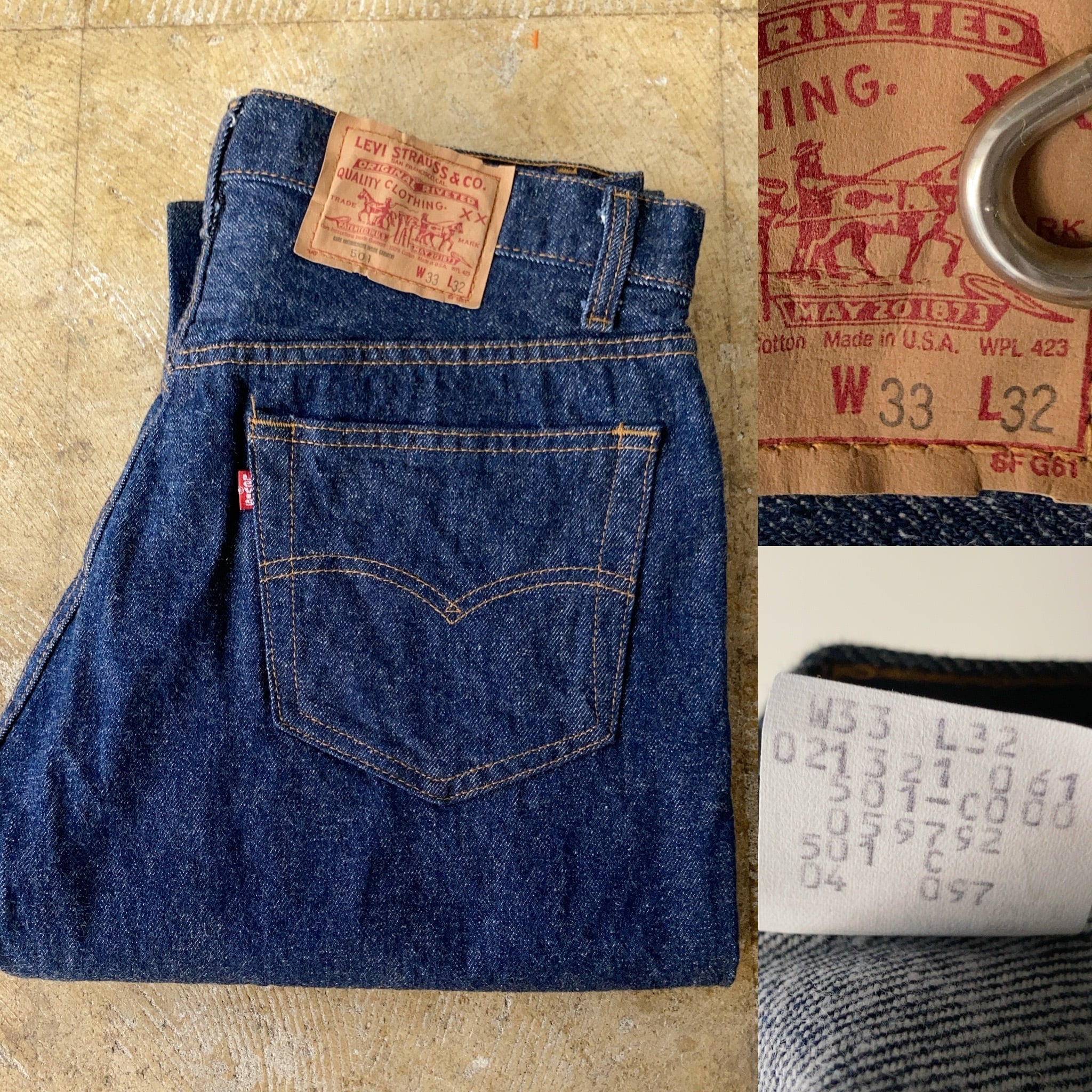 80's Levi's 501-0000 MADE IN USA 極美品 W33 L32 ワンウォッシュ