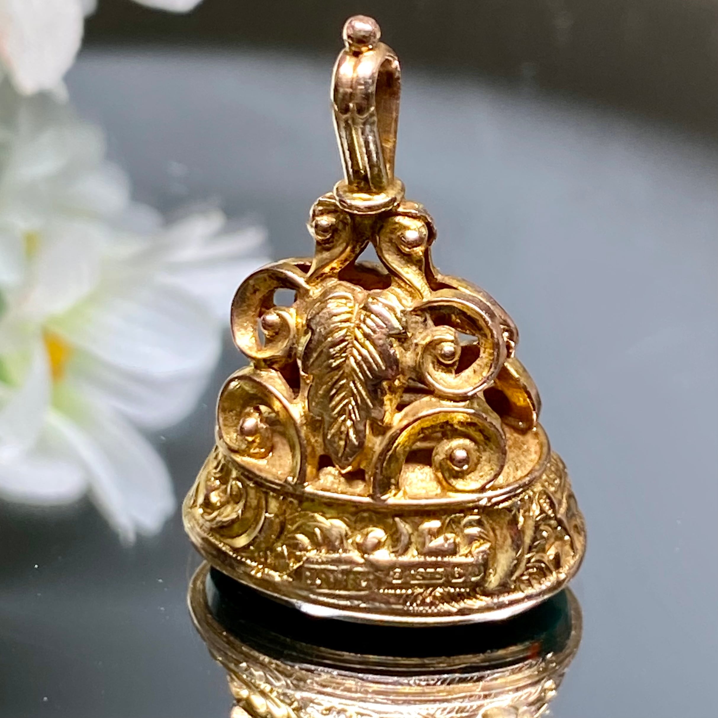 イギリス アンティーク 1913年 バーミンガム フォブシール ペンダント