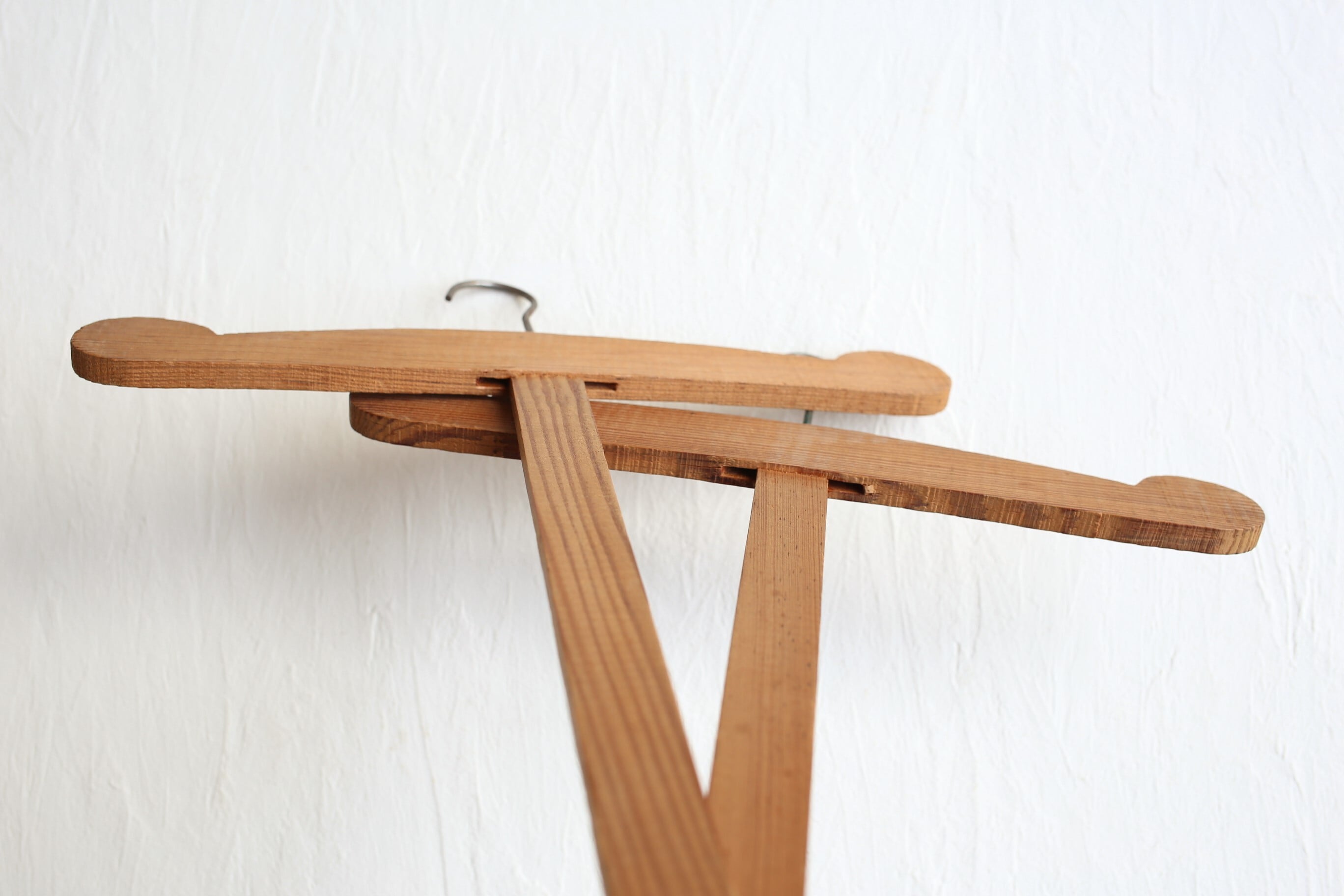 フランス アンティーク ヴィンテージ 木製 十字ハンガー 小さめ 約41.5
