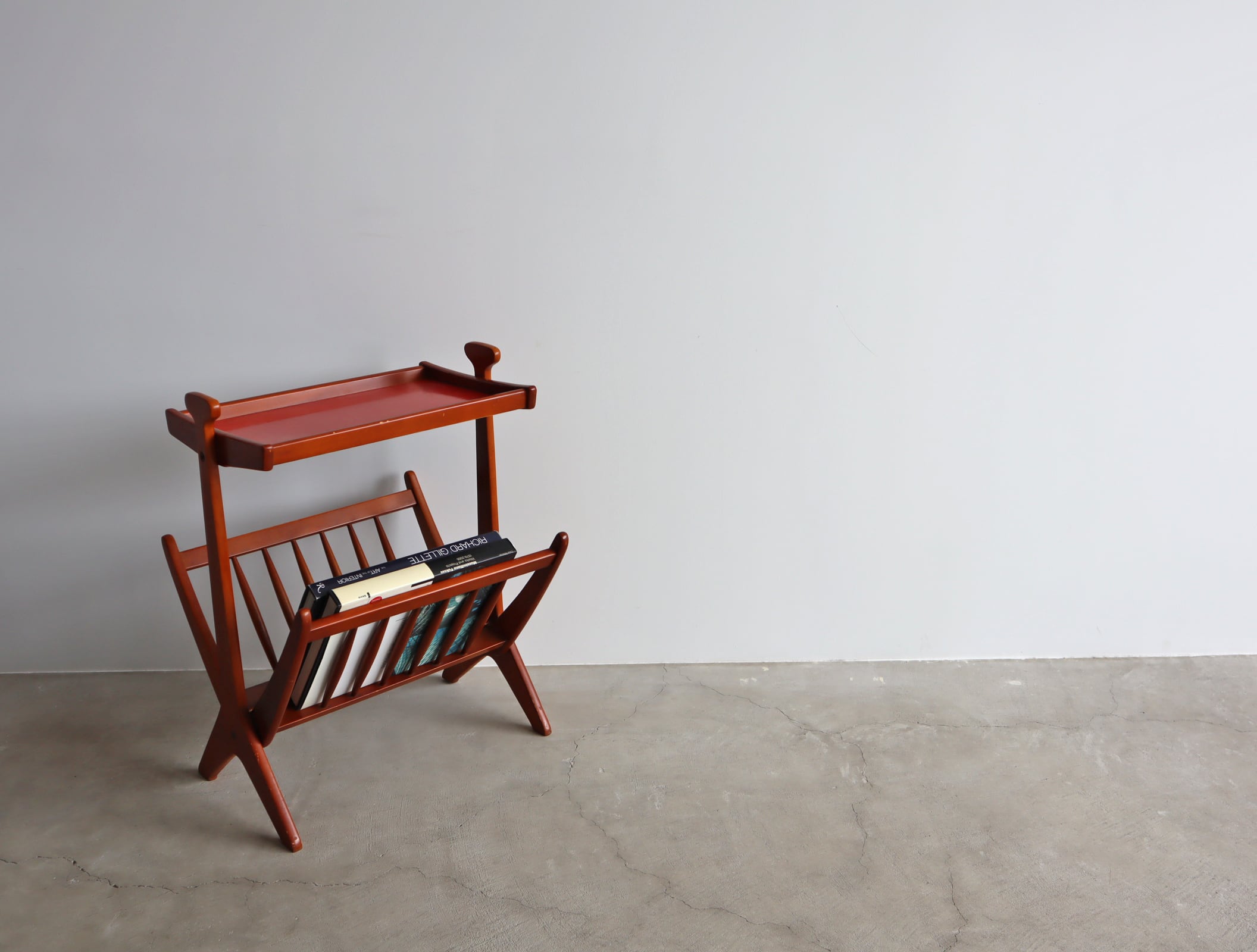 オールド カリモク ヴィンテージ マガジンラック＆サイドテーブル | fismic