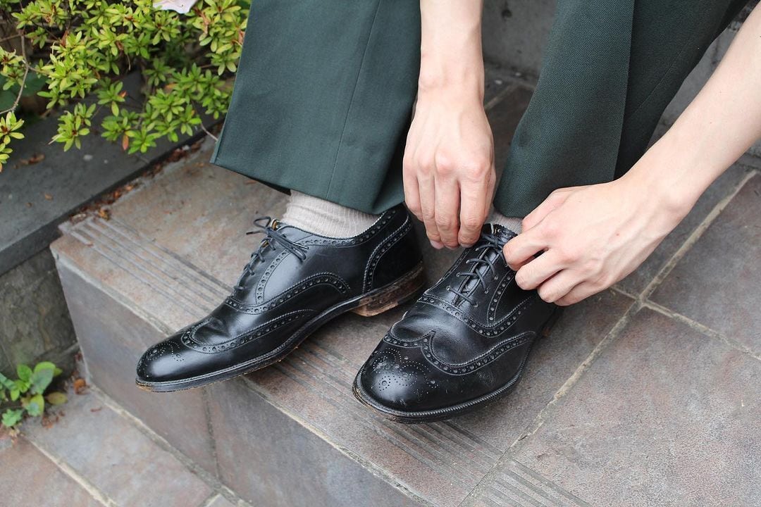 60s~70s 27.5cm Alan McAfee アランマカフィー ウィングチップ 革靴