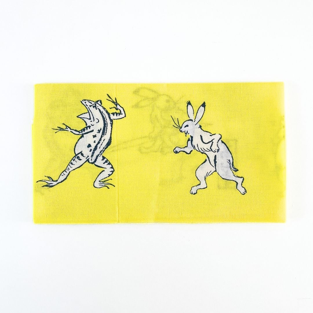 鳥獣戯画 手拭い 黄色 | hmm, by 東京都美術館ミュージアムショップ