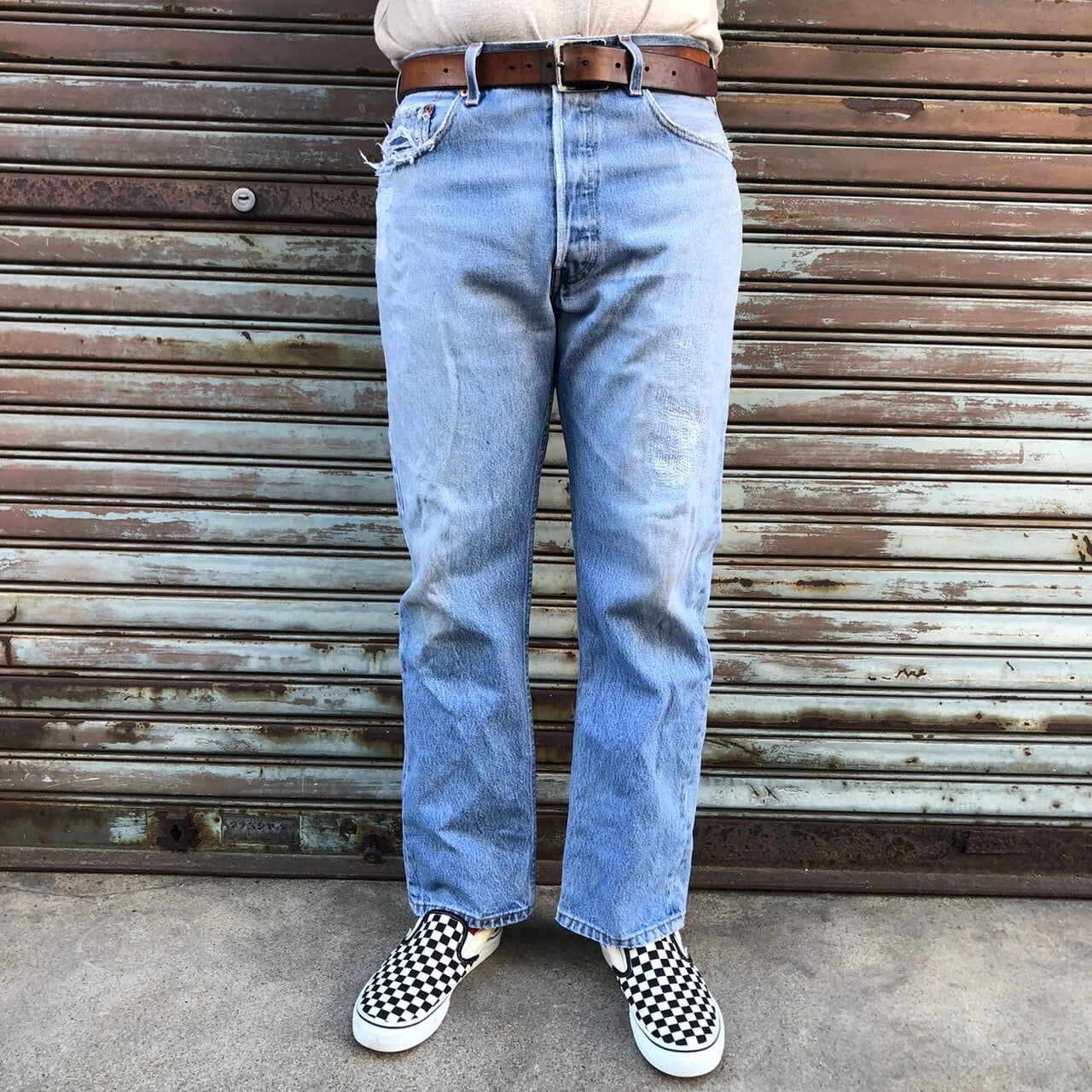 USA製 90s Levi's 501 ヴィンテージ ダメージ デニム パンツ 米国