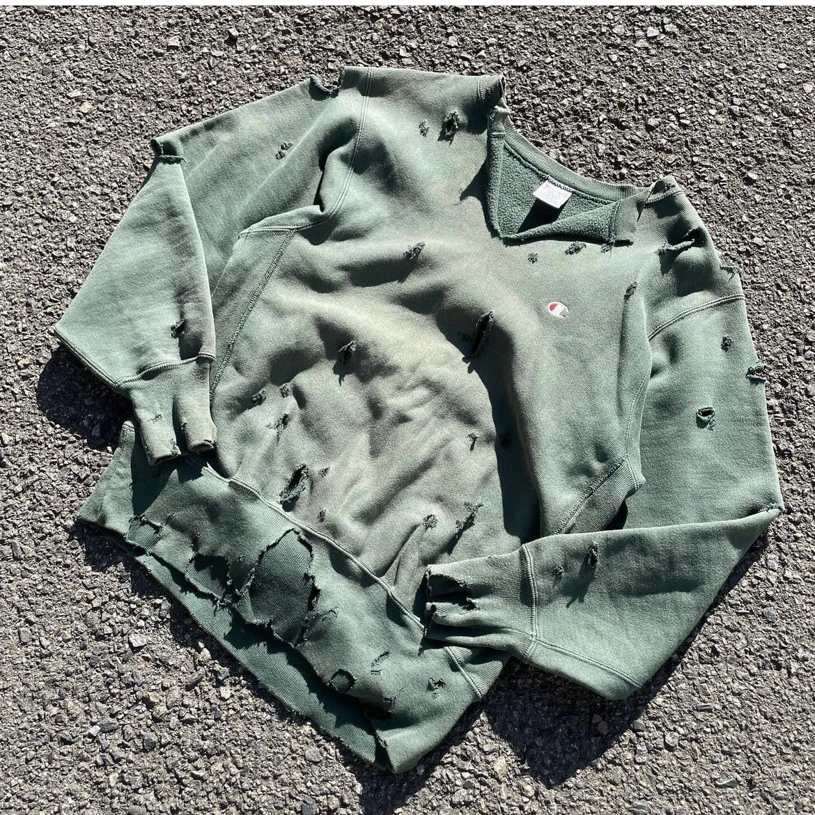 90s champion リバースウィーブ ボロスウェット ダメージ加工メキシコ