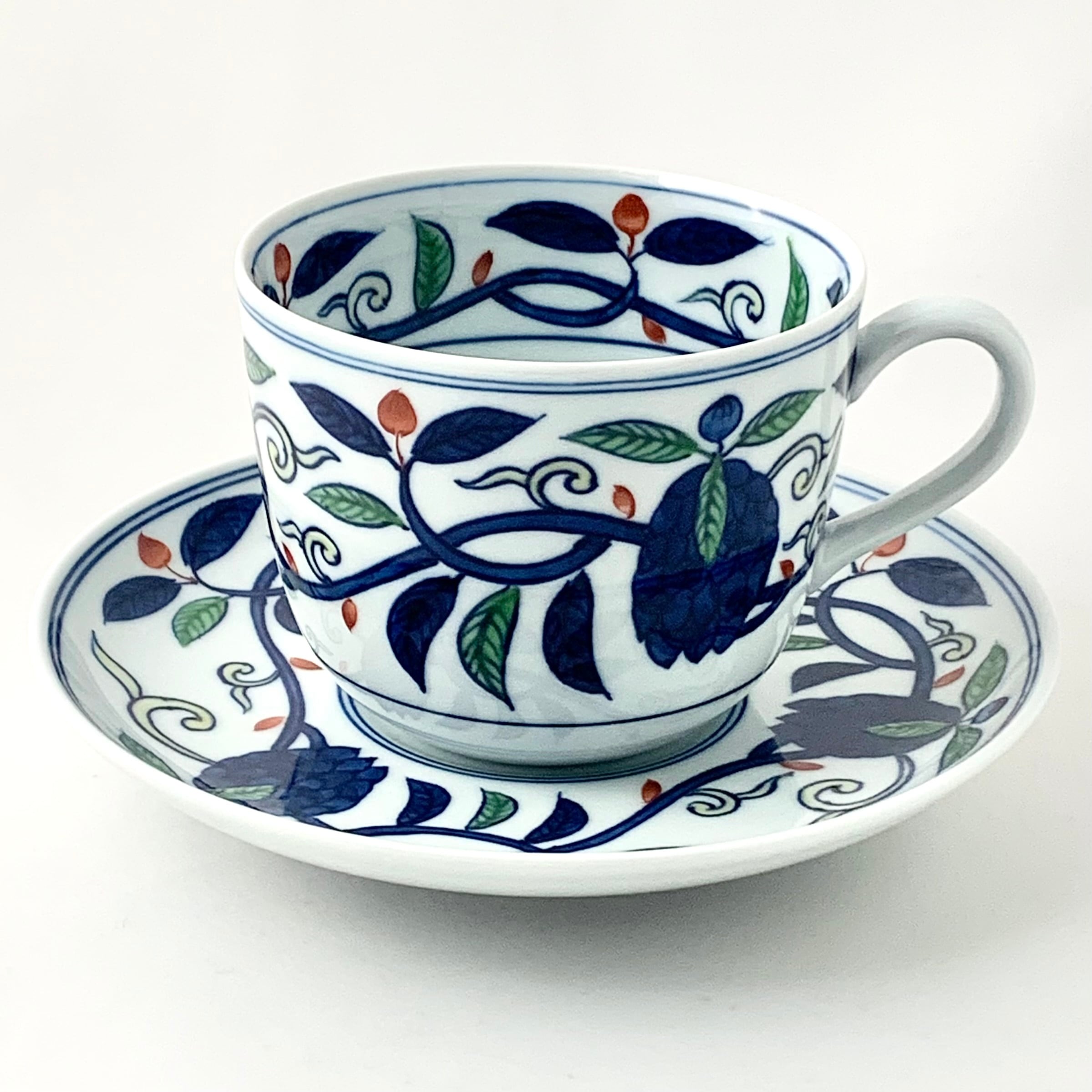 源右衛門窯作 染錦れいし唐草 朝杯 | 有田焼の有光堂 | 源右衛門窯特約