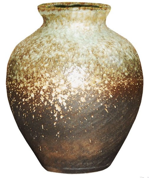 古信楽窯変ひねり壺型花入 13号 （信楽焼き・花瓶・花入れ・花器・壺