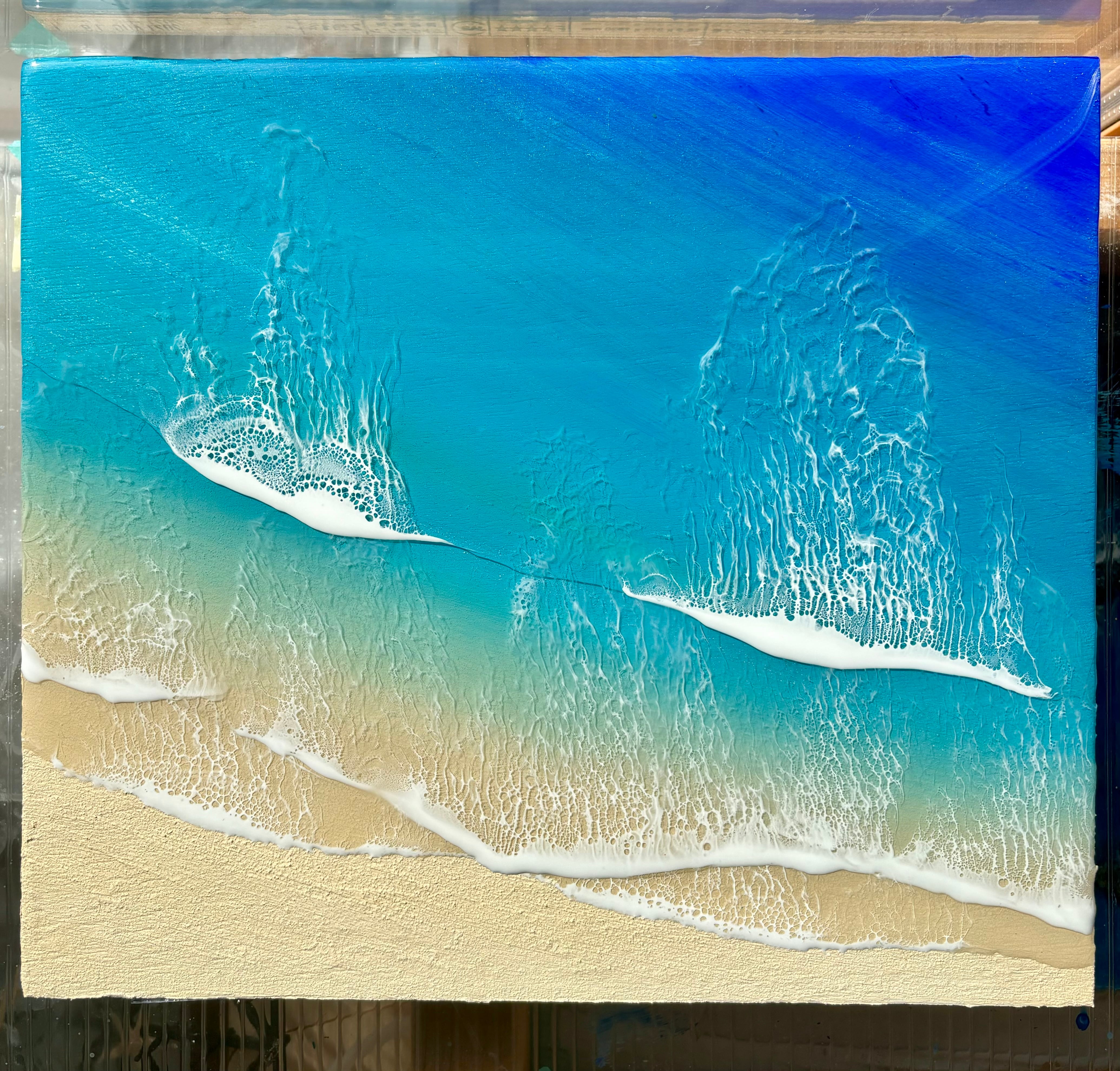 オーシャンレジンアートパネル 31㎝×28㎝ | Shine the Blue(シャインザ