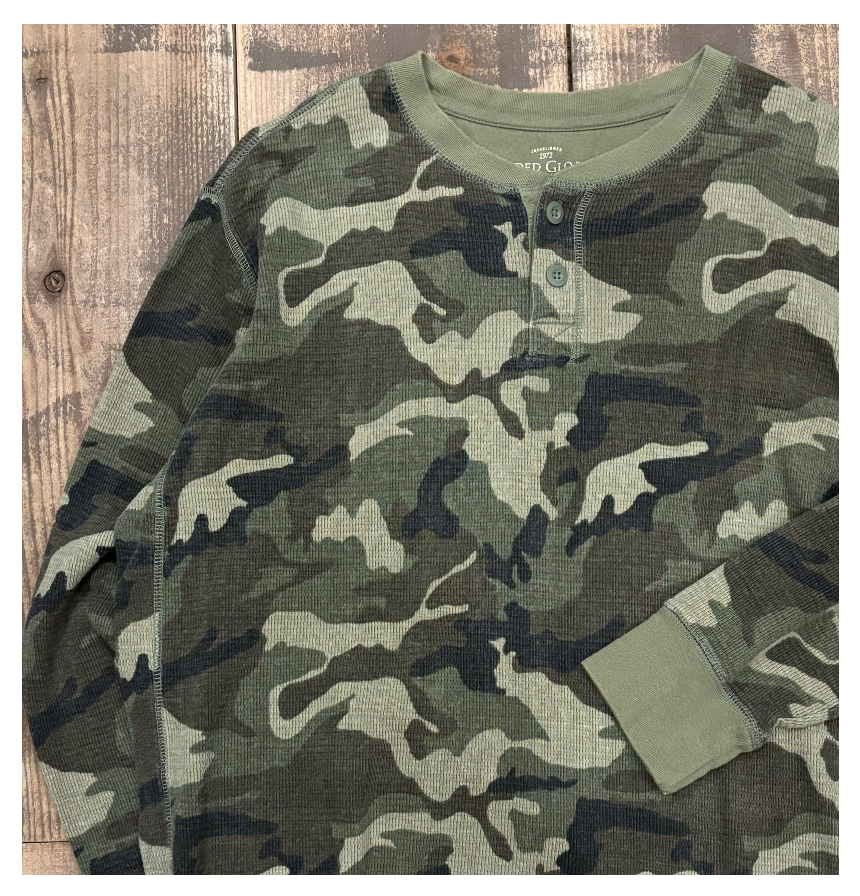 サーマルロンt ヘンリーネック 迷彩 ミリタリー / FADAD GLORY 長袖