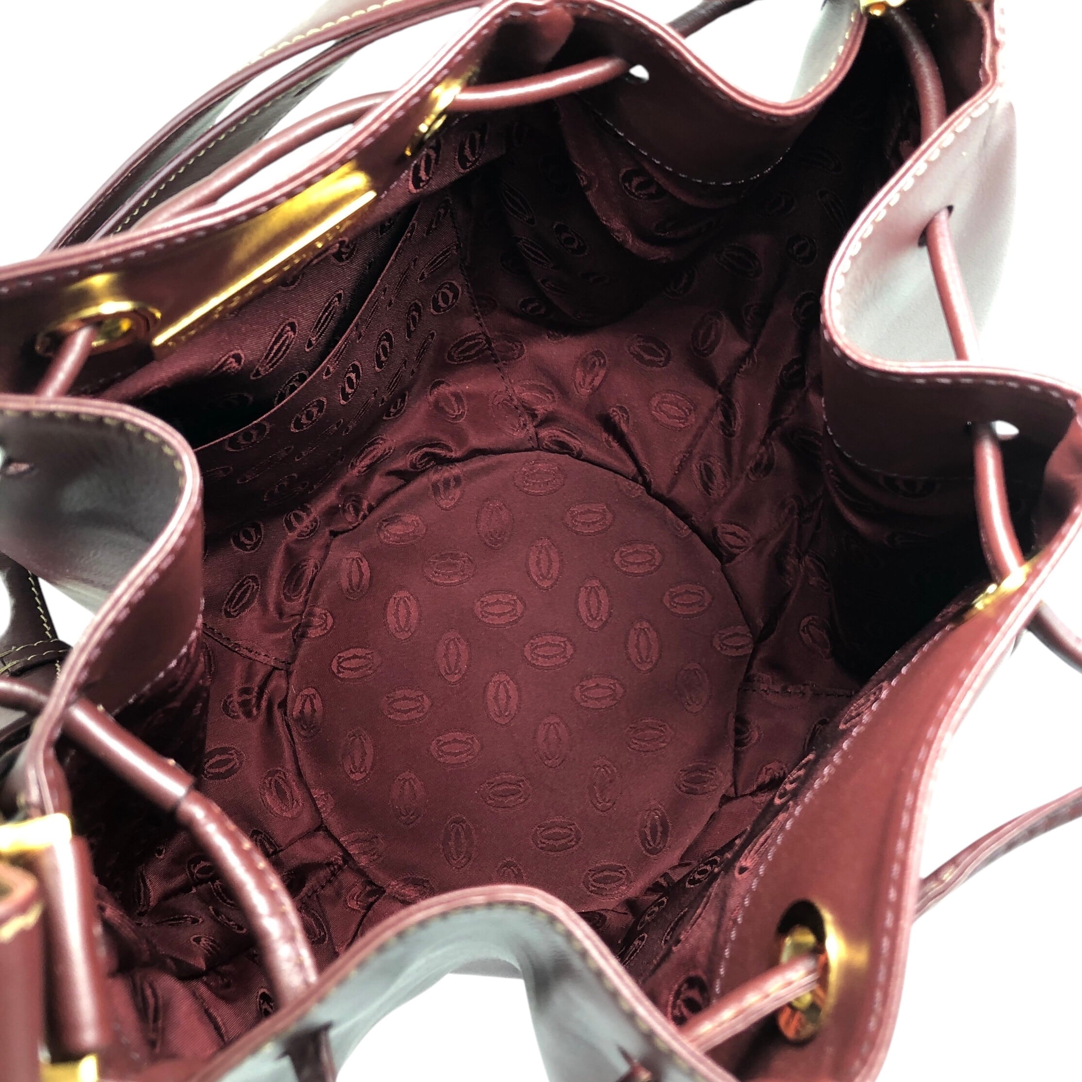 Cartier カルティエ マストライン ショルダーバッグ ボルドー ロゴ