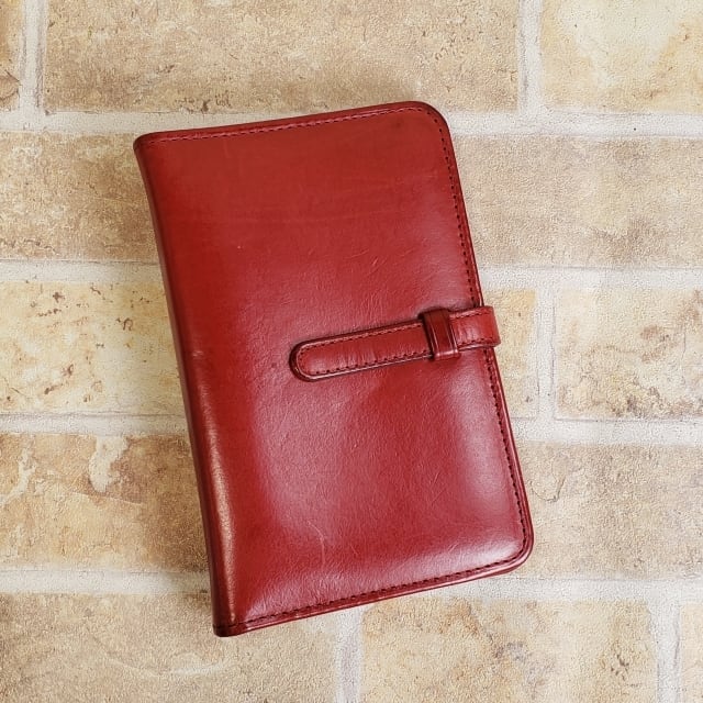 OLD COACH レザーメモ帳 赤 ビンテージ OLD COACH レザーメモ帳 赤