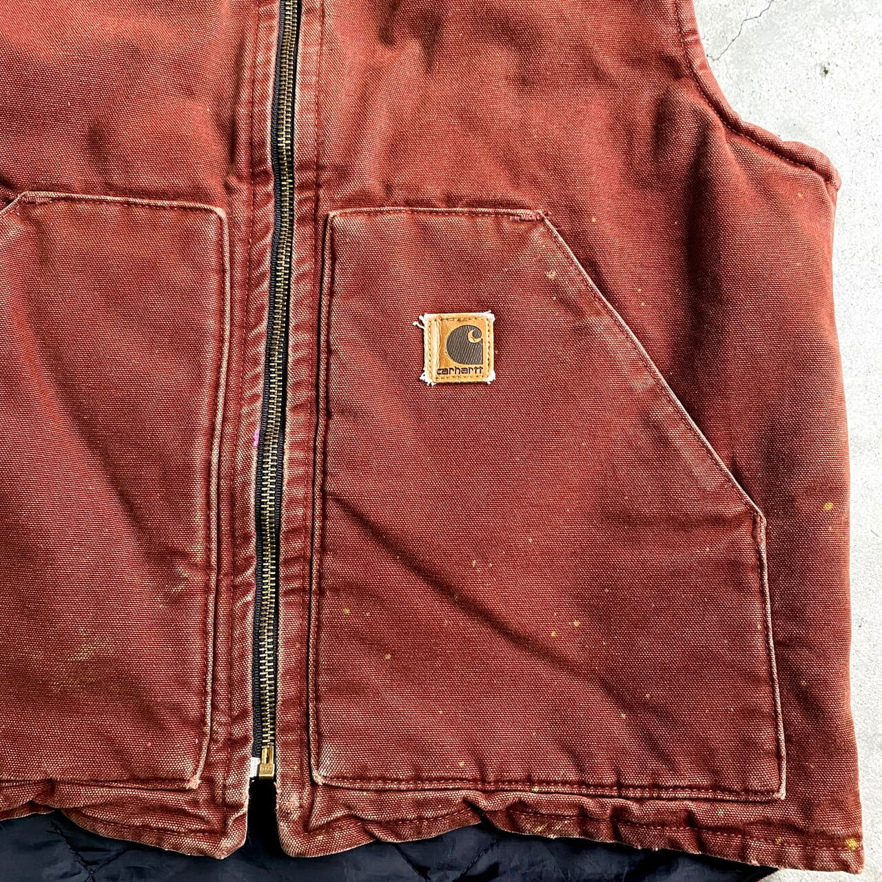 90年代 USA製 Carhartt カーハート ダック地 ベスト キルティング