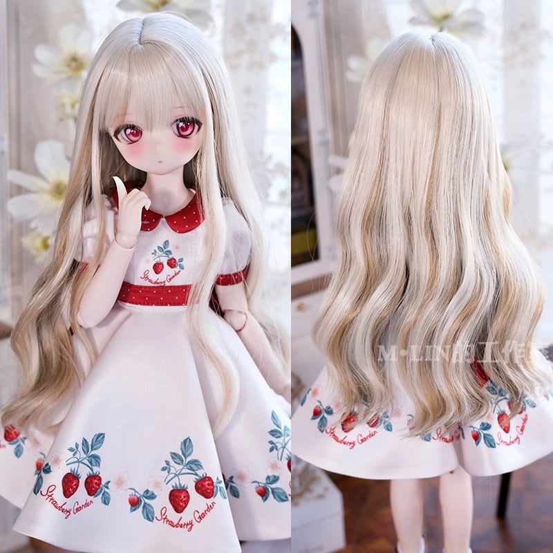 BJDドール用ウィッグ 8-9インチ MDD/kumako/DDサイズ通用 1/3 全2色
