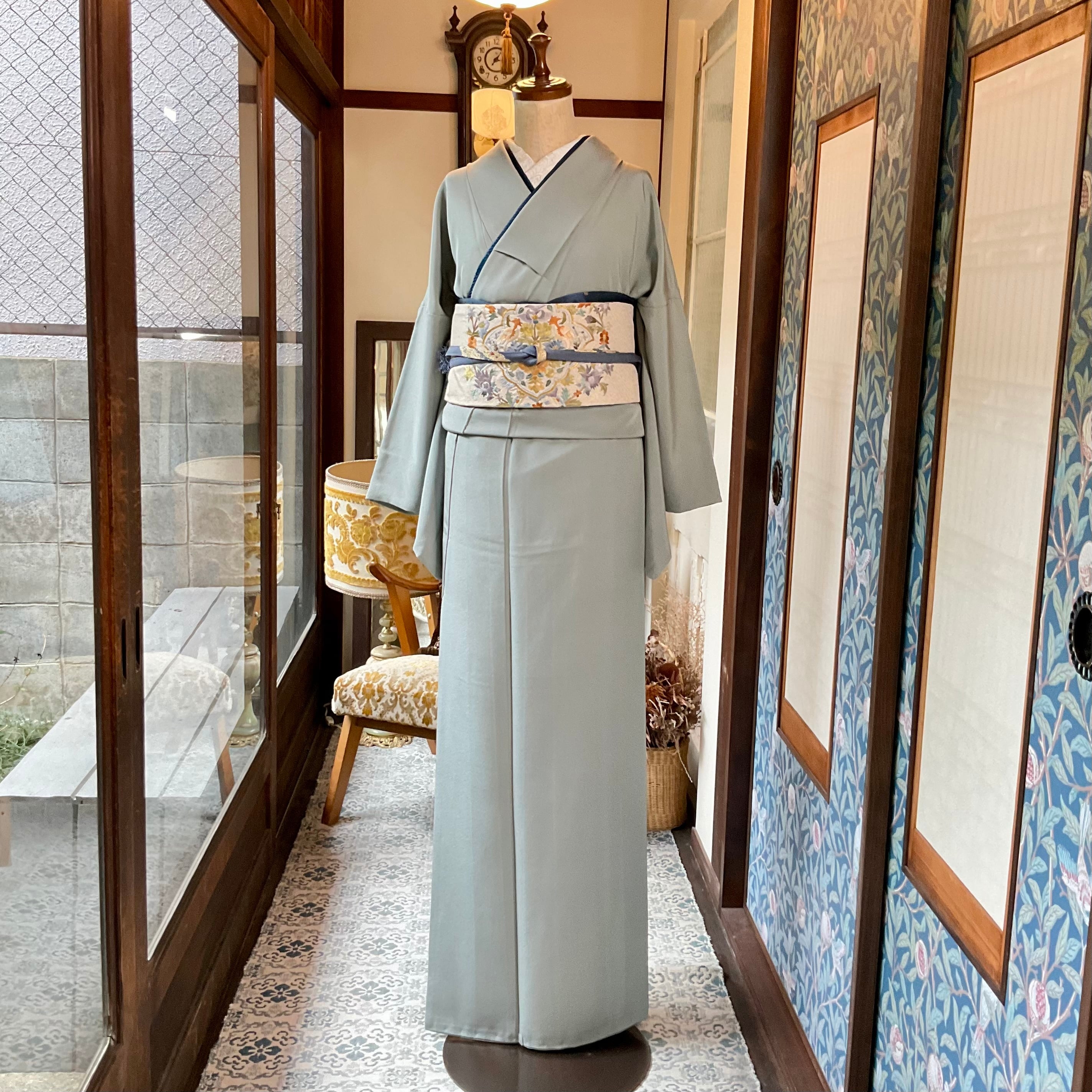 tall＊Classic style＊湊鼠 グレー くすみカラー 色無地 A843 | kimono