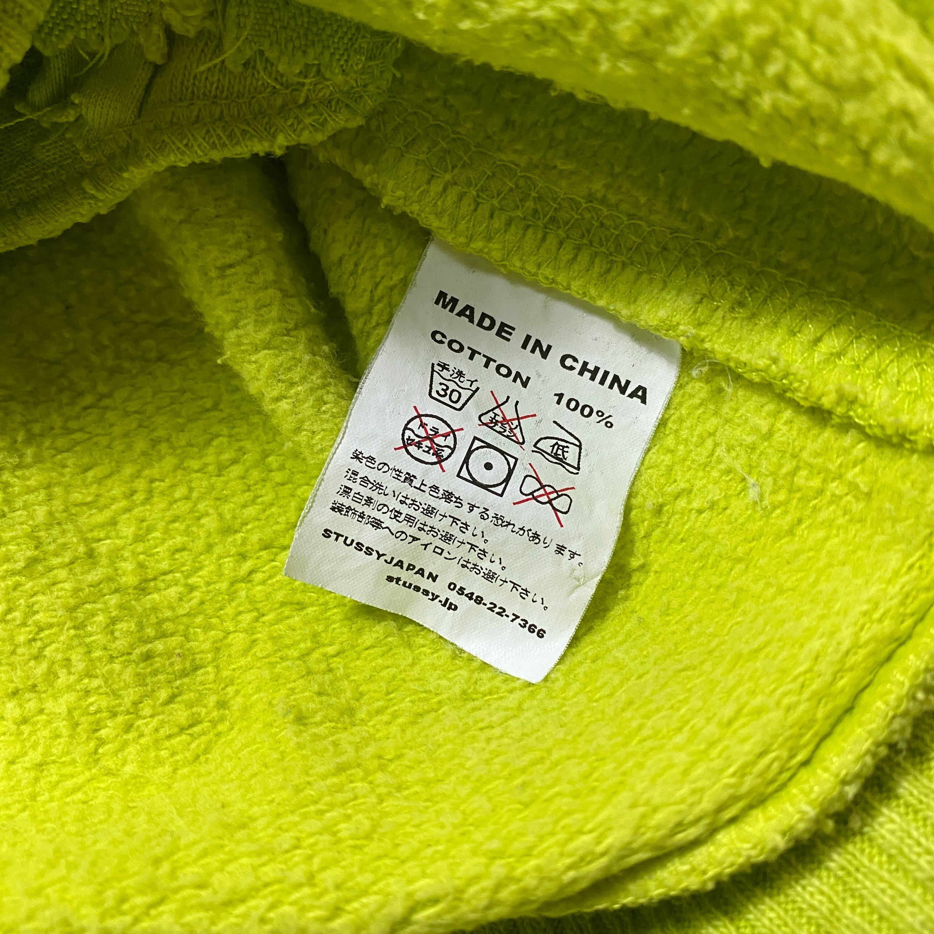 stussy ステューシー ワンポイント プリントロゴ ライムグリーン