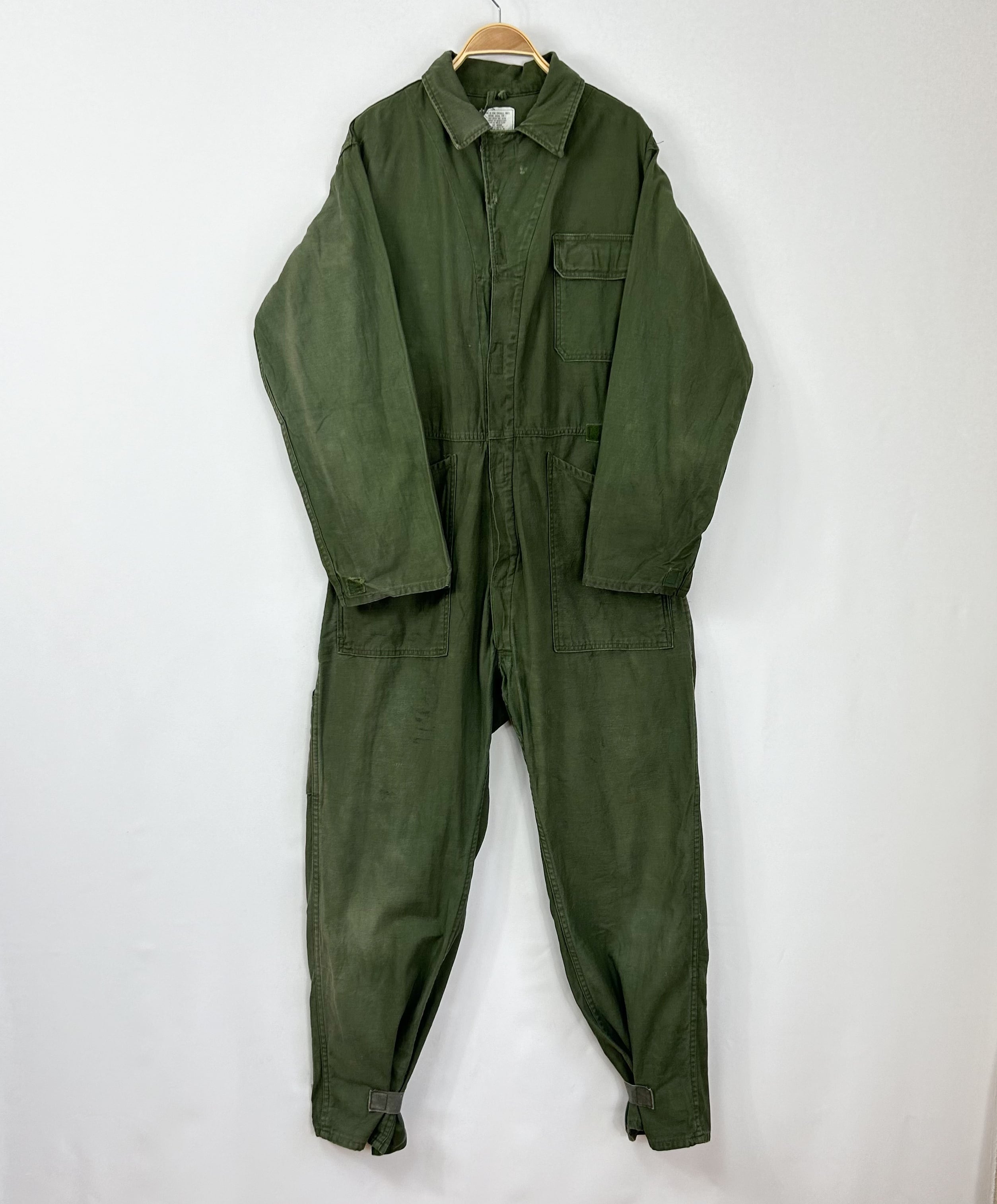 90s 米軍 コットンサテン カバーオール つなぎ | mieux used clothing