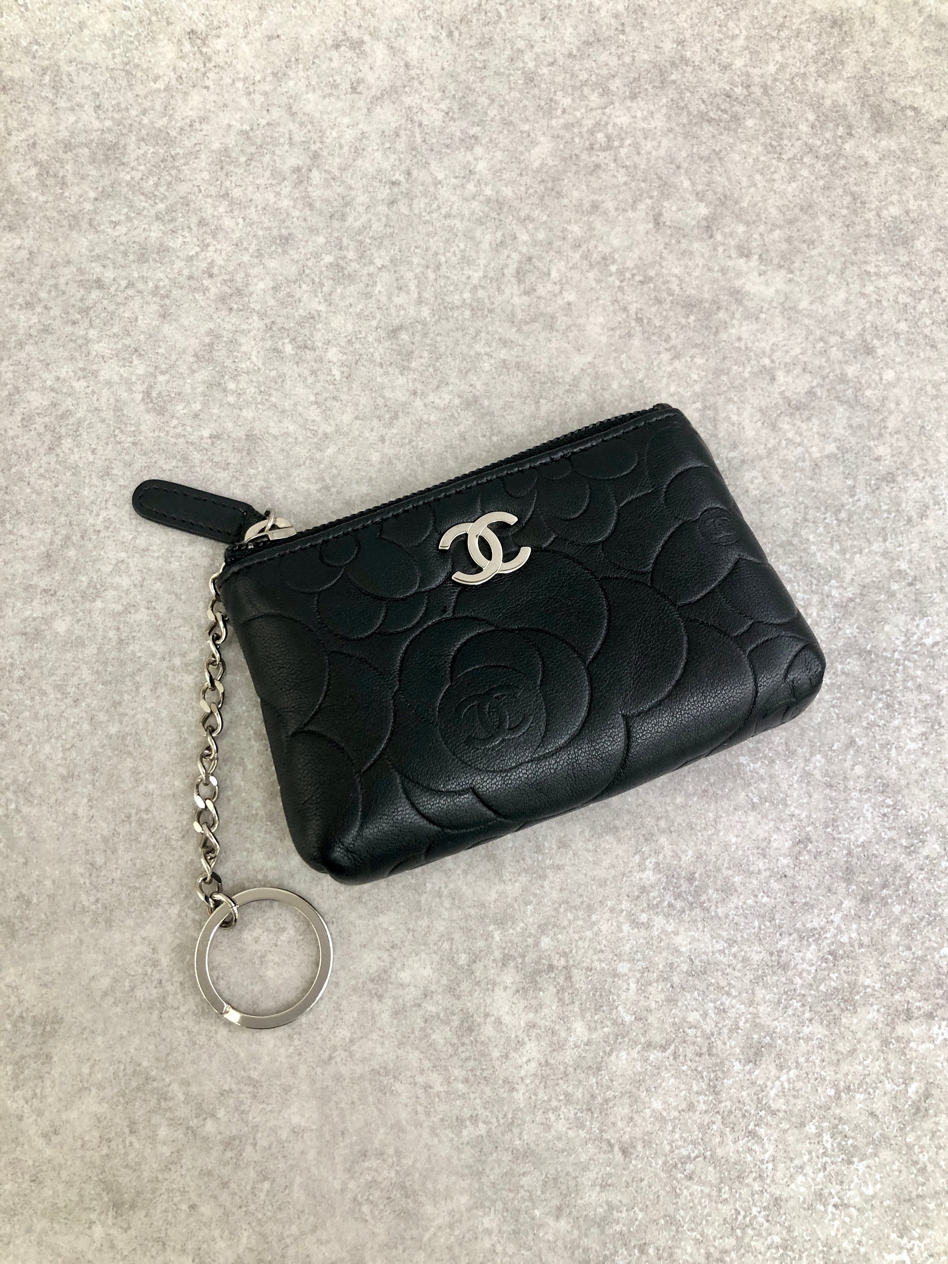 CHANEL シャネル 財布 ブラック カメリア ココマーク コインケース
