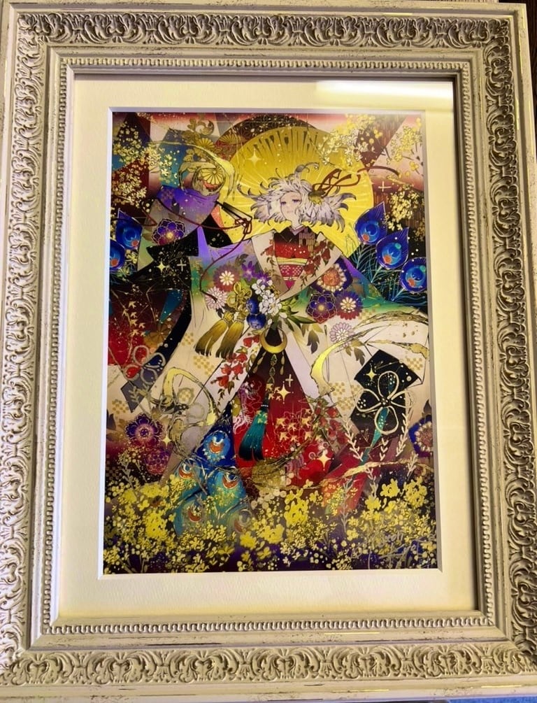 藤ちょこ先生☆描き下ろしオリジナル 複製原画【芽吹きの剣】 額付き